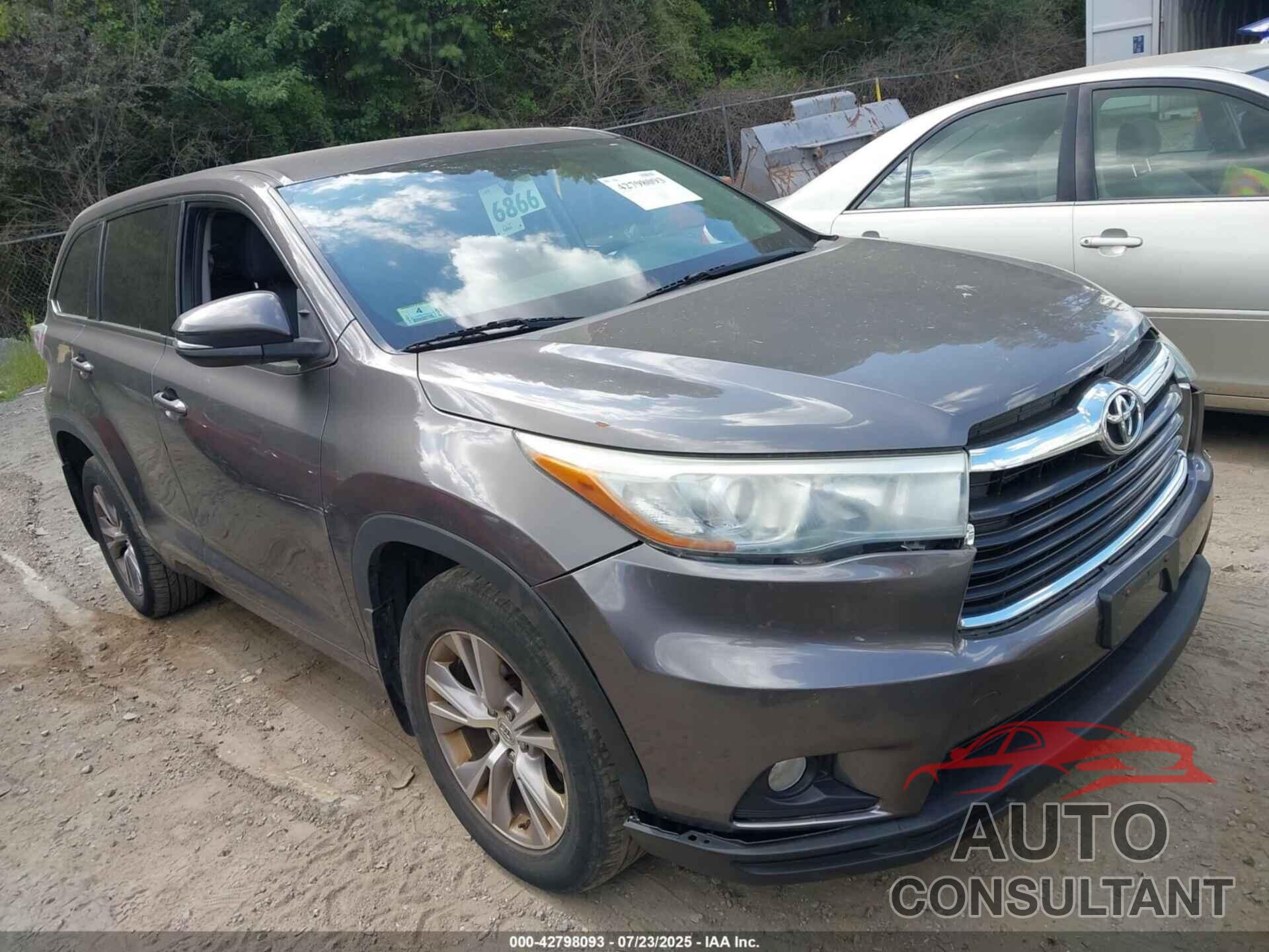 TOYOTA HIGHLANDER 2015 - 5TDBKRFHXFS119653