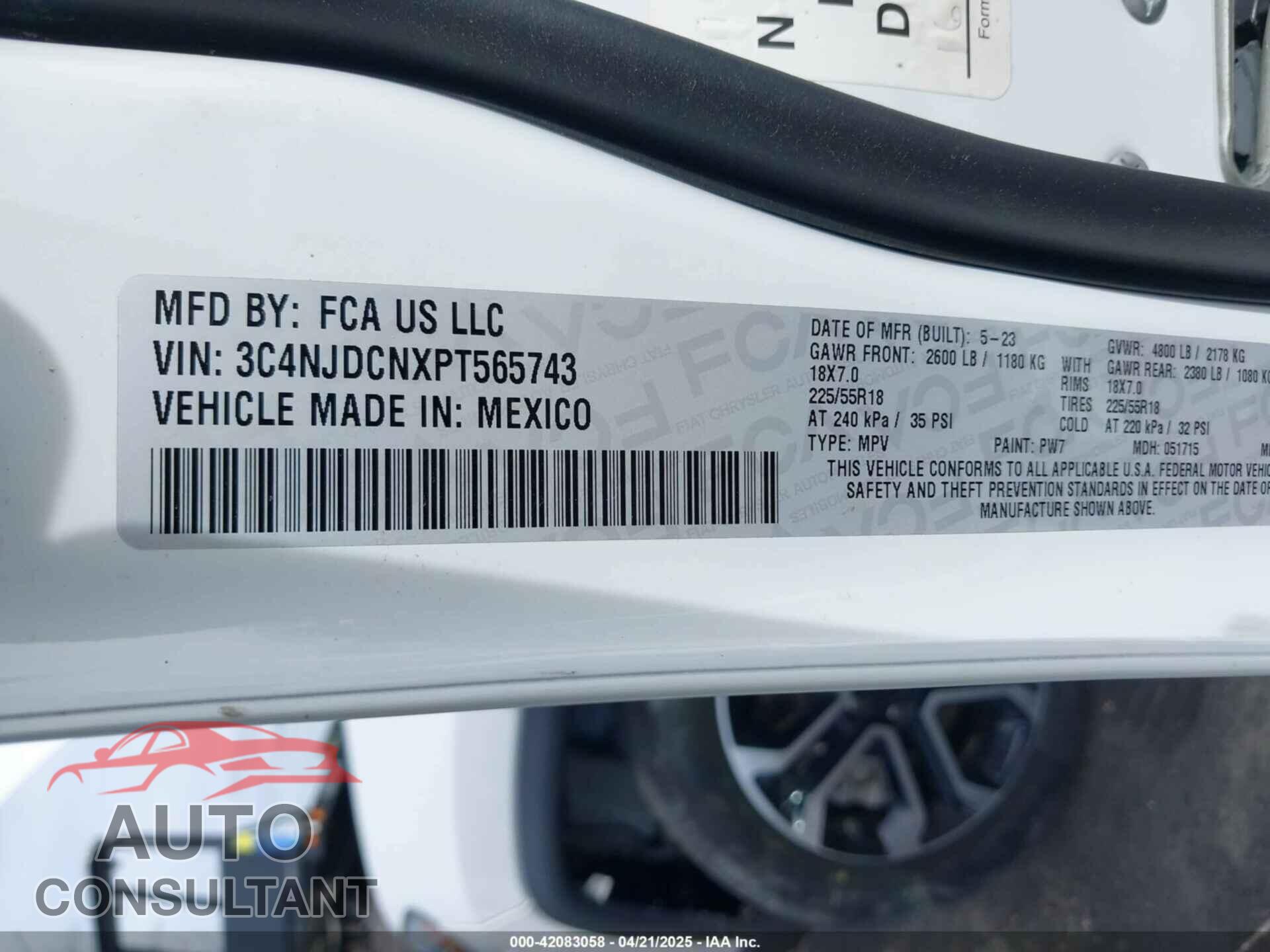 JEEP COMPASS 2023 - 3C4NJDCNXPT565743