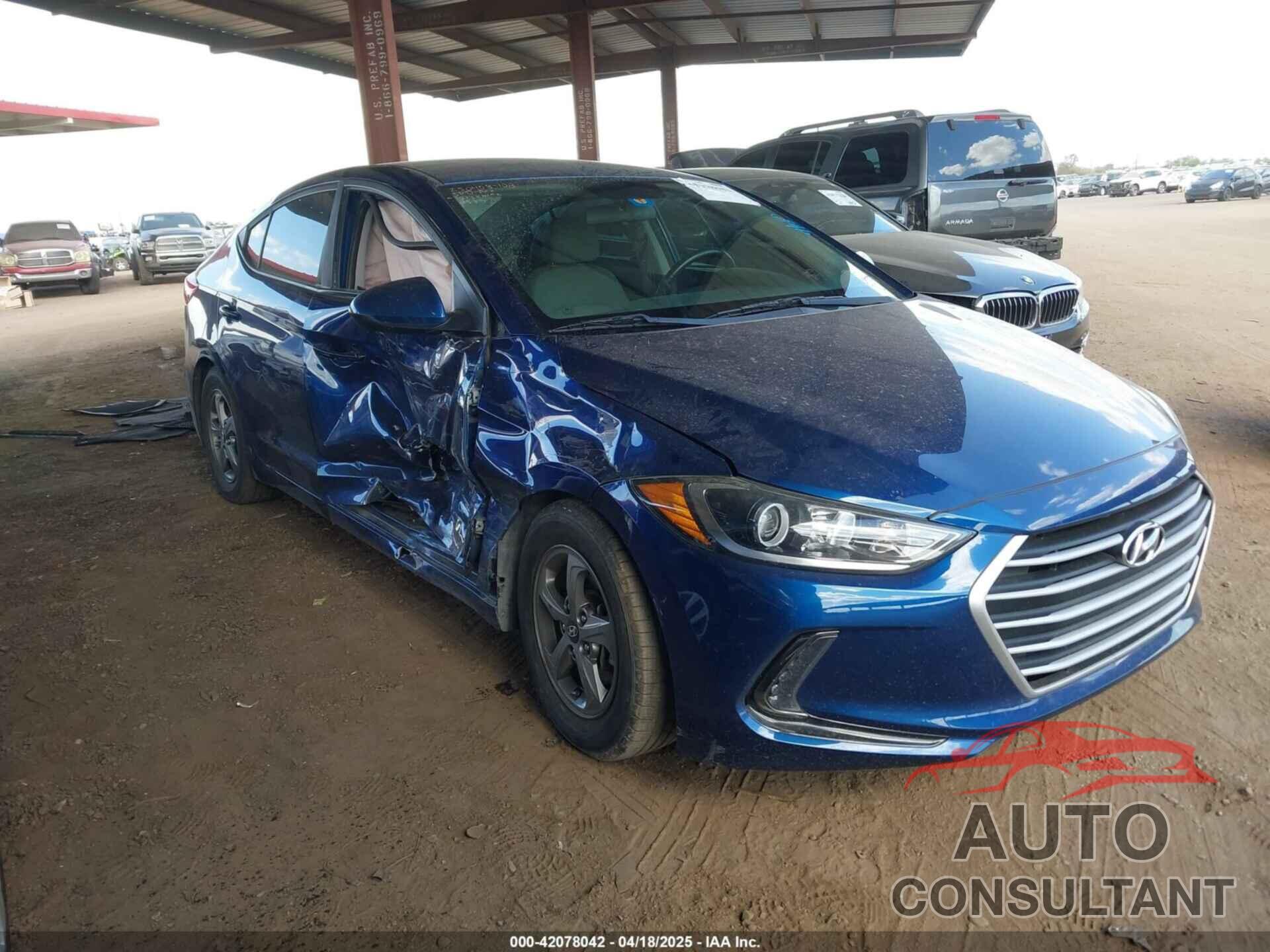 HYUNDAI ELANTRA 2018 - 5NPD94LA7JH360535