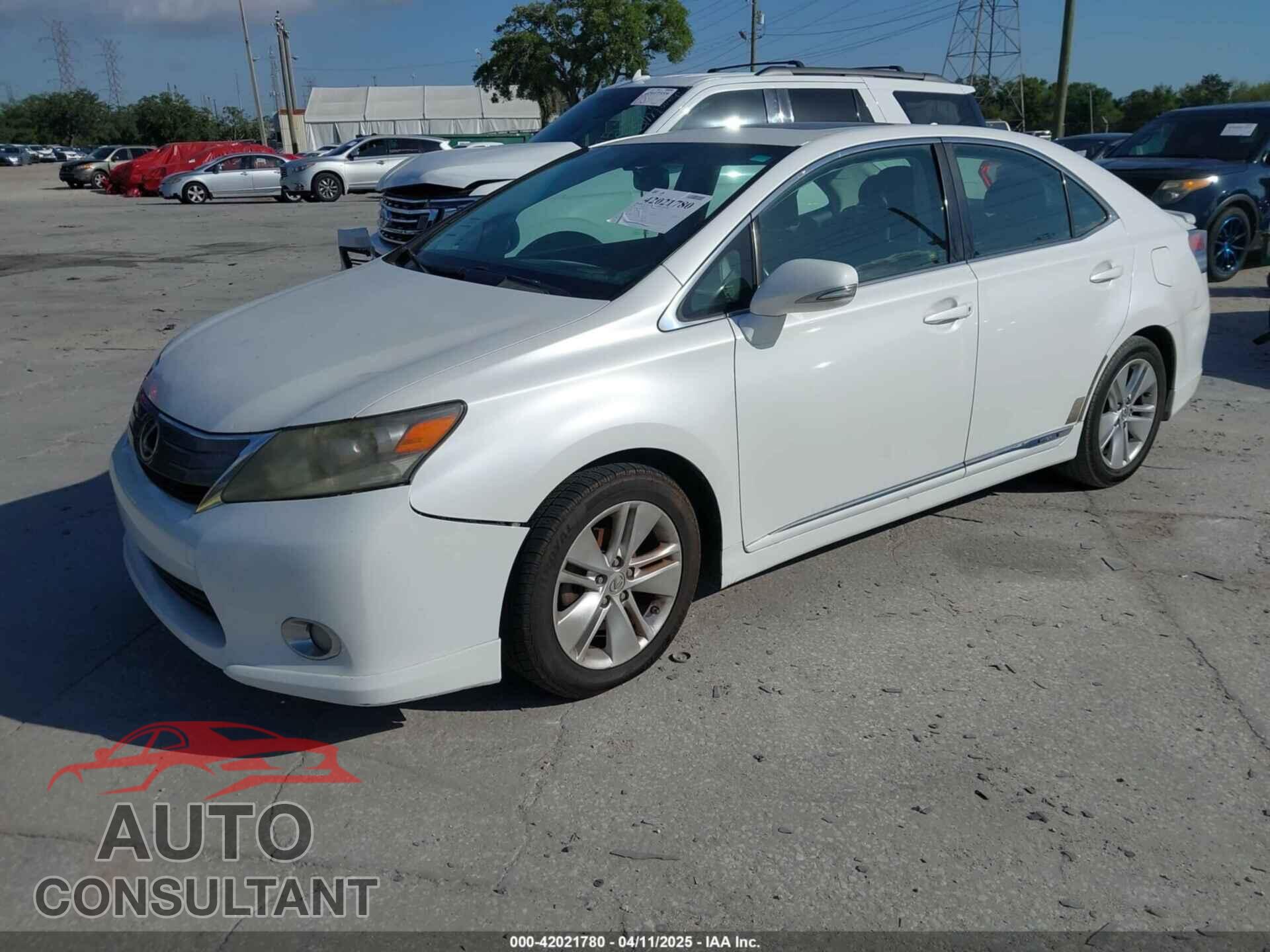 LEXUS HS 250H 2011 - JTHBB1BA2B2045655
