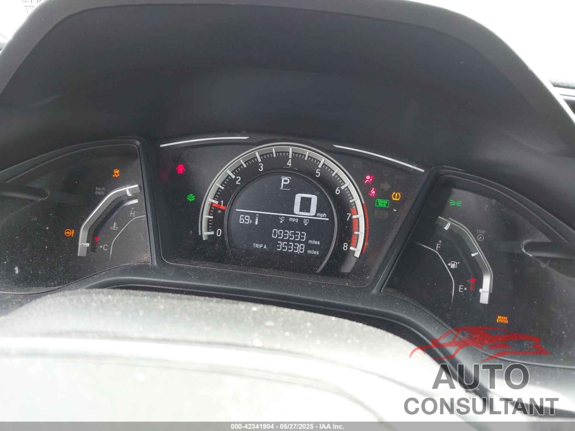 HONDA CIVIC 2017 - 19XFC2F58HE058408