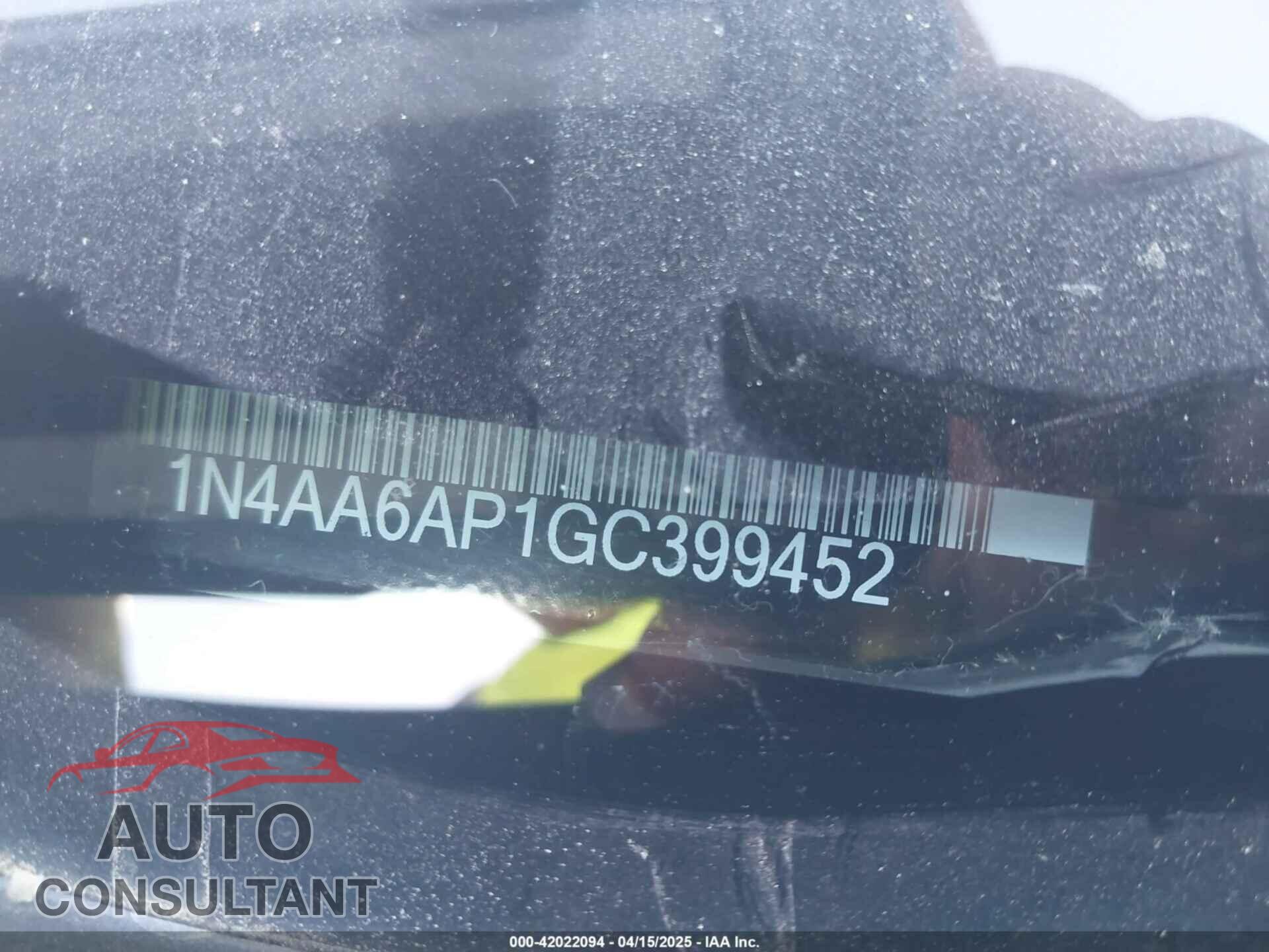NISSAN MAXIMA 2016 - 1N4AA6AP1GC399452