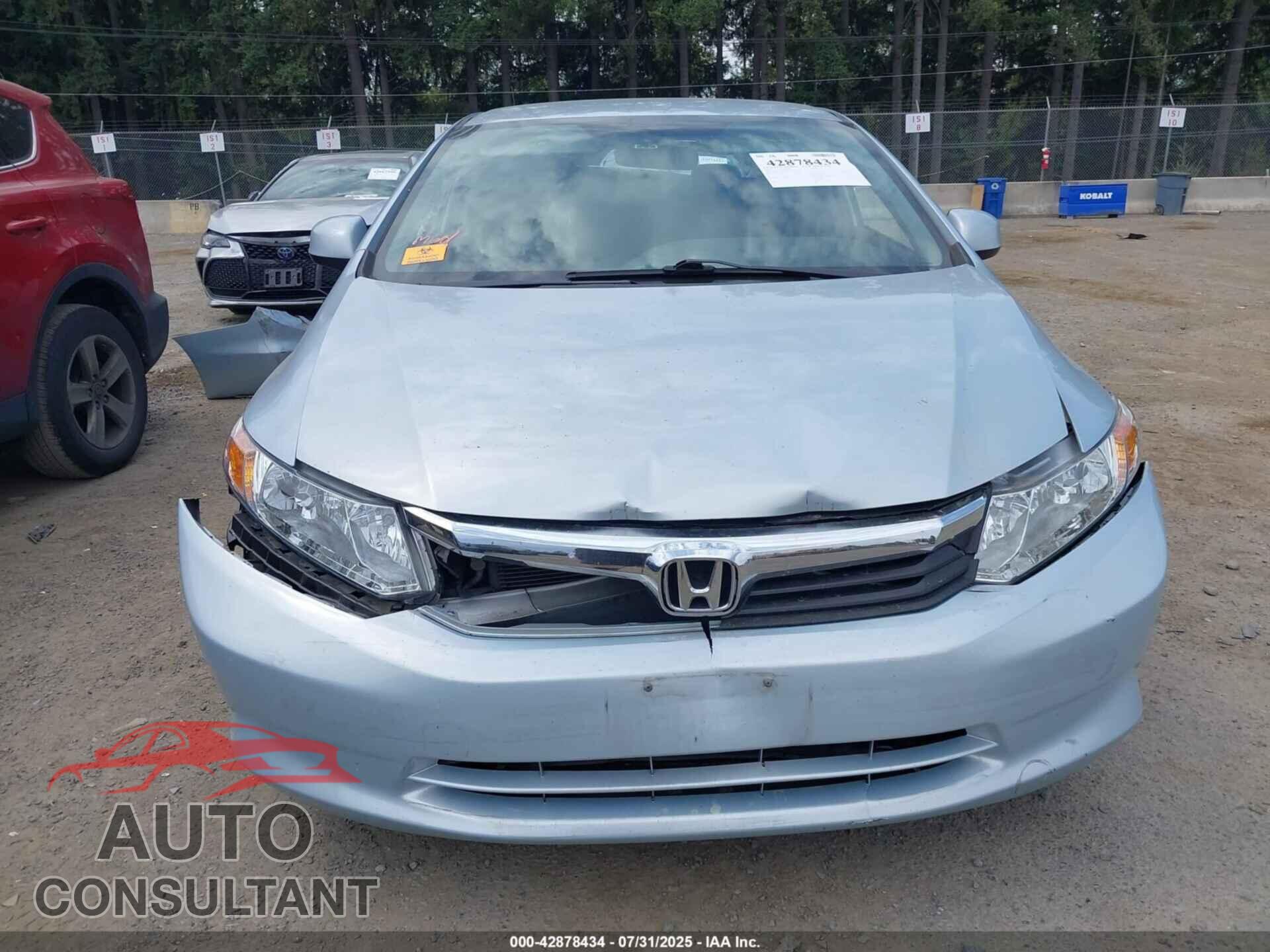 HONDA CIVIC 2012 - 19XFB2F53CE353542