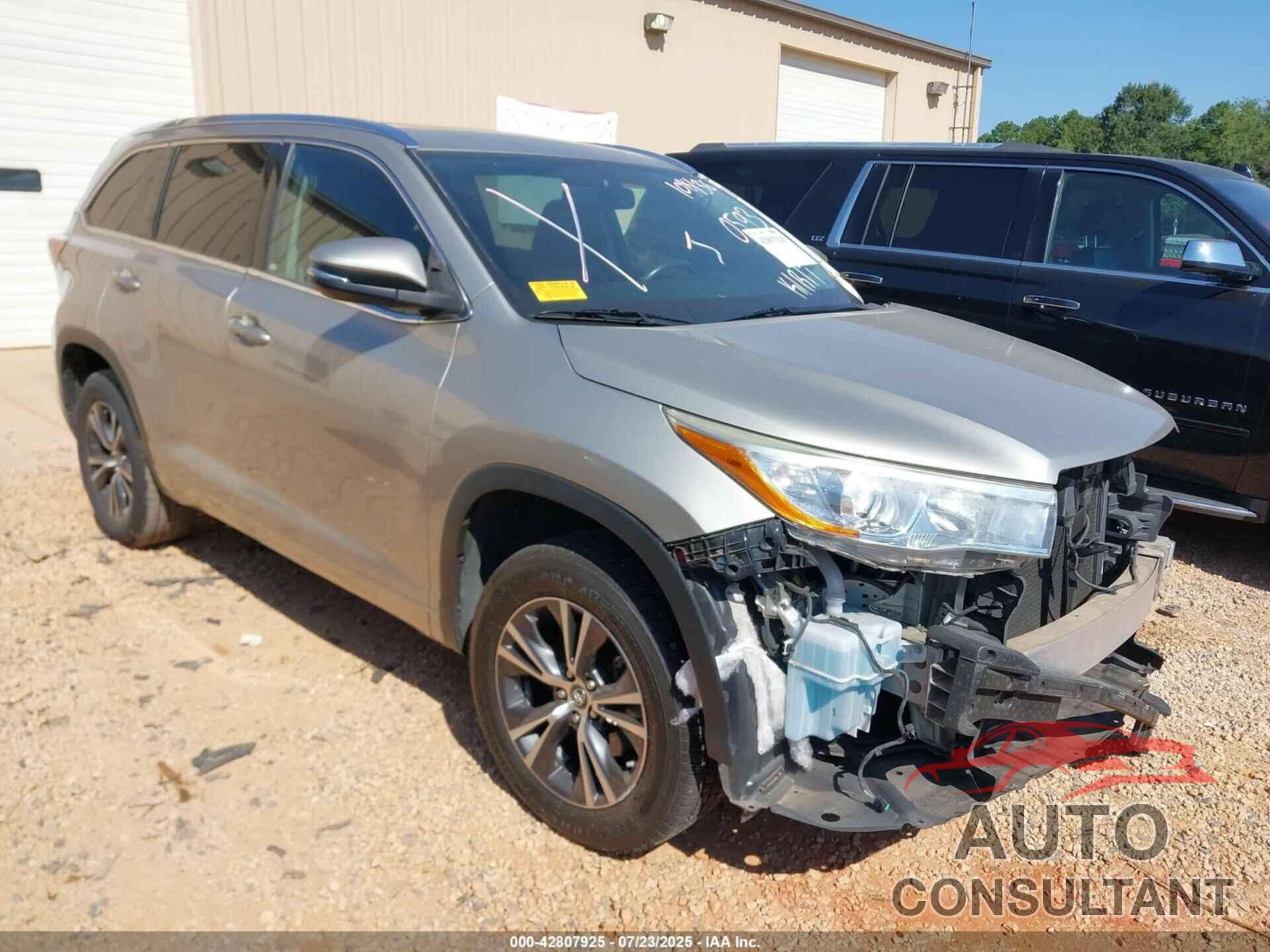 TOYOTA HIGHLANDER 2016 - 5TDKKRFH4GS500593