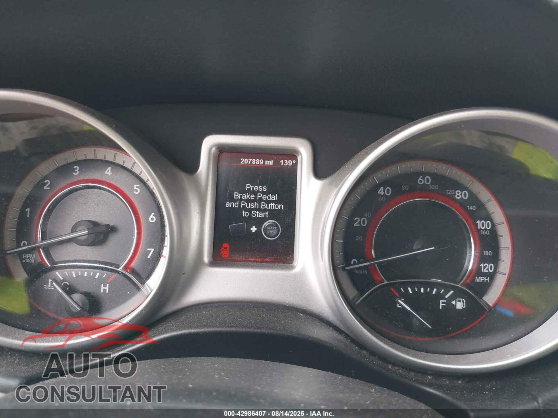 DODGE JOURNEY 2012 - 3C4PDCBG5CT265177