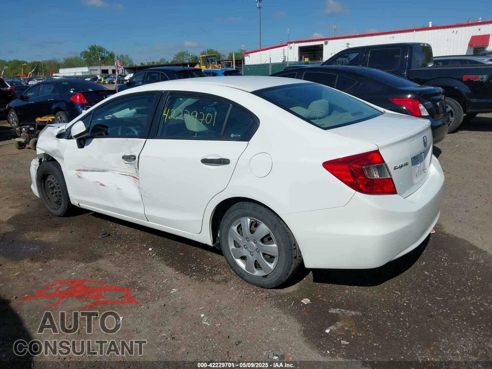 HONDA CIVIC 2012 - 19XFB2F58CE341225