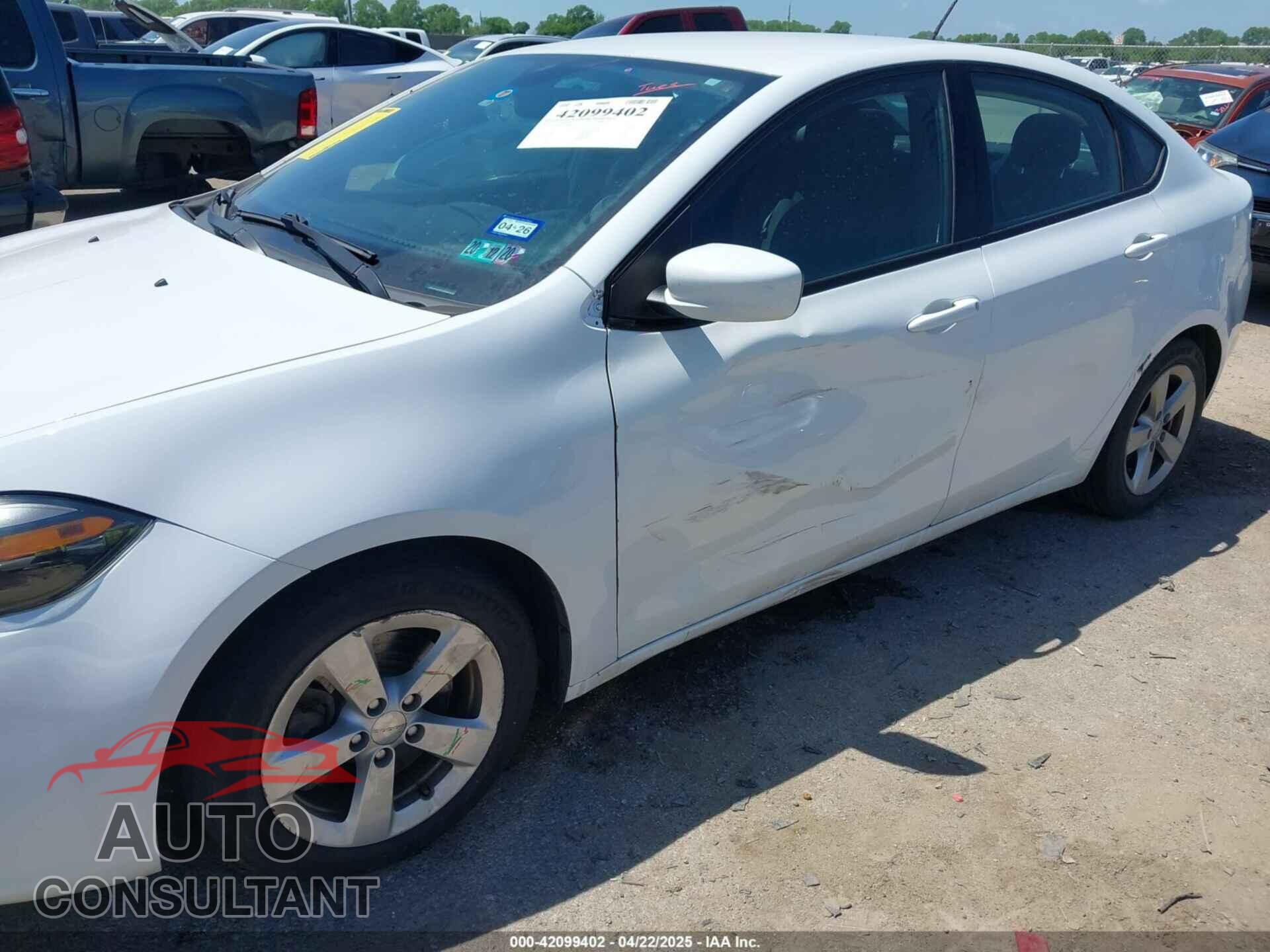 DODGE DART 2015 - 1C3CDFBB4FD152825