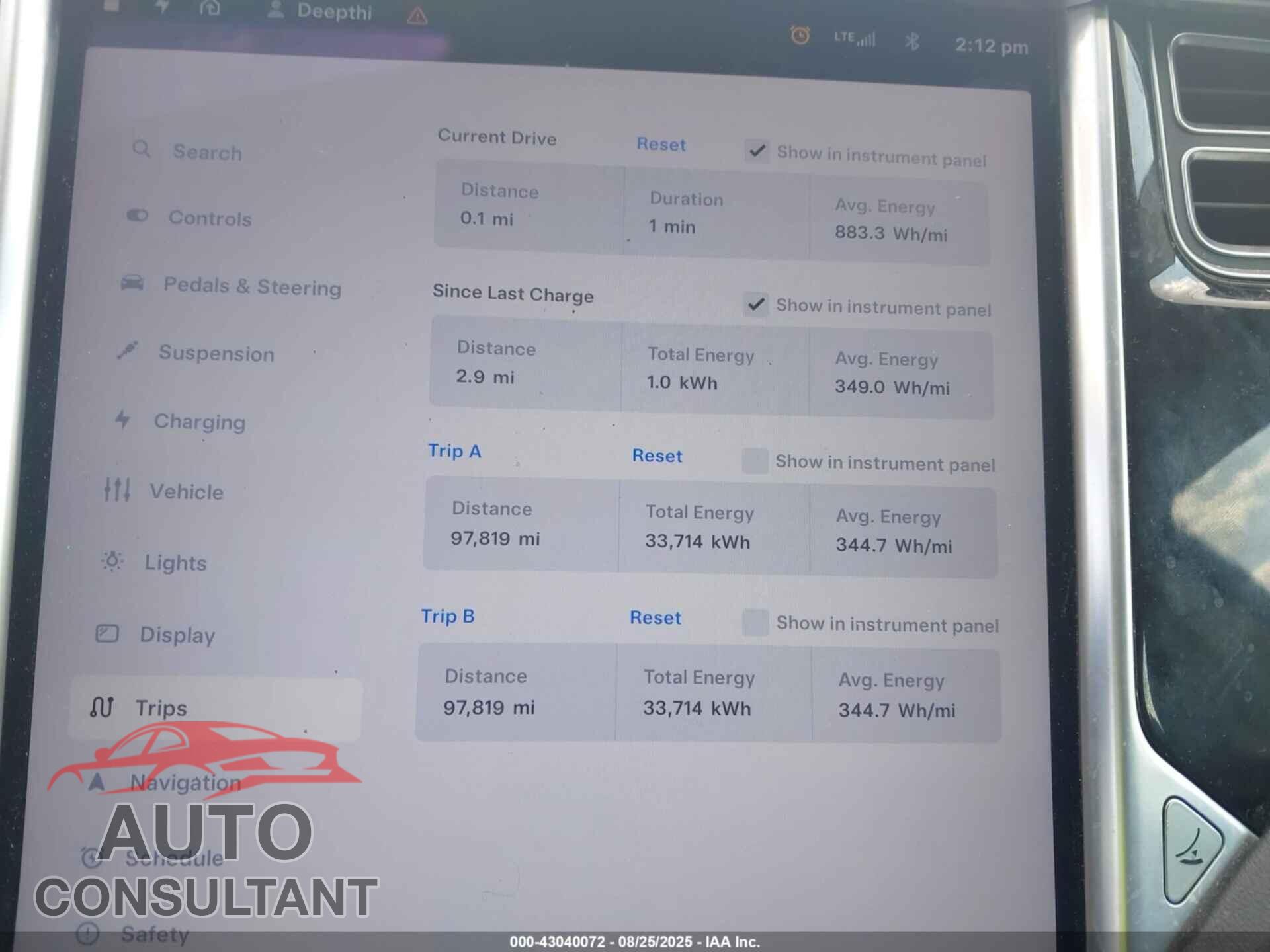 TESLA MODEL S 2013 - 5YJSA1CN3DFP14165