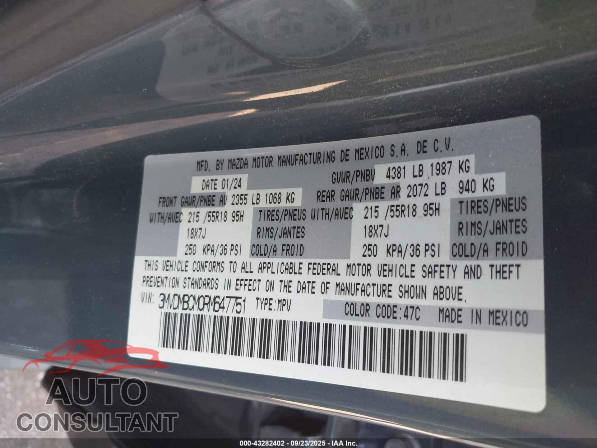 MAZDA CX-30 2024 - 3MVDMBCM0RM647751