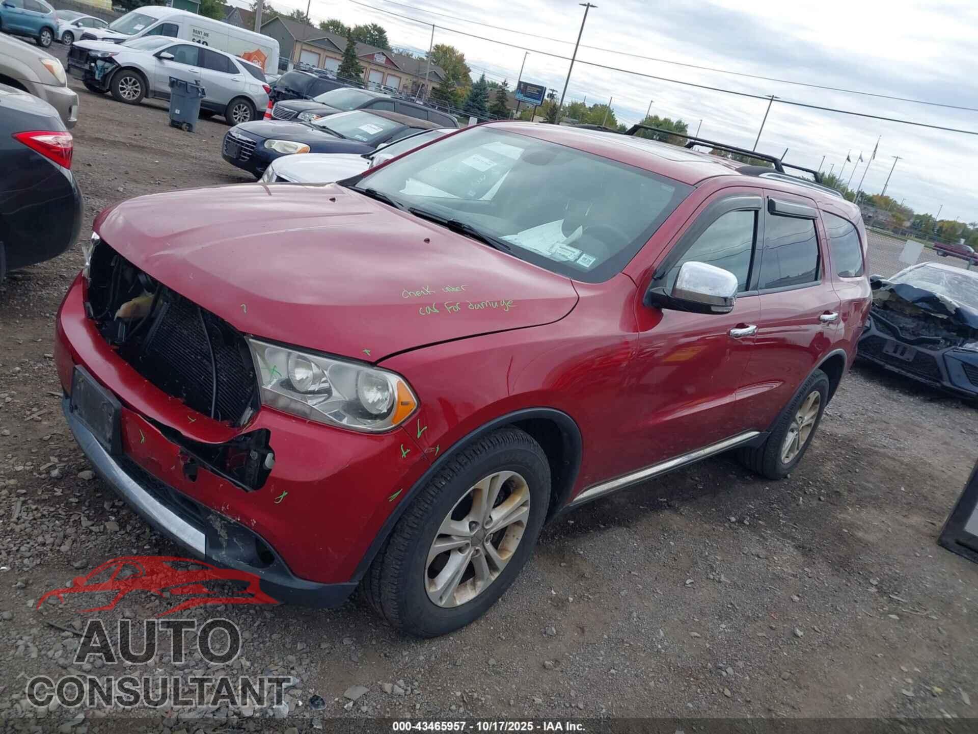 DODGE DURANGO 2011 - 1D4RE4GG8BC598667