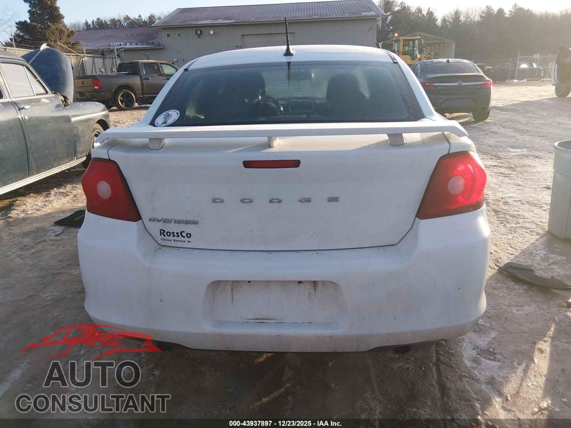 DODGE AVENGER 2012 - 1C3CDZAG5CN254591