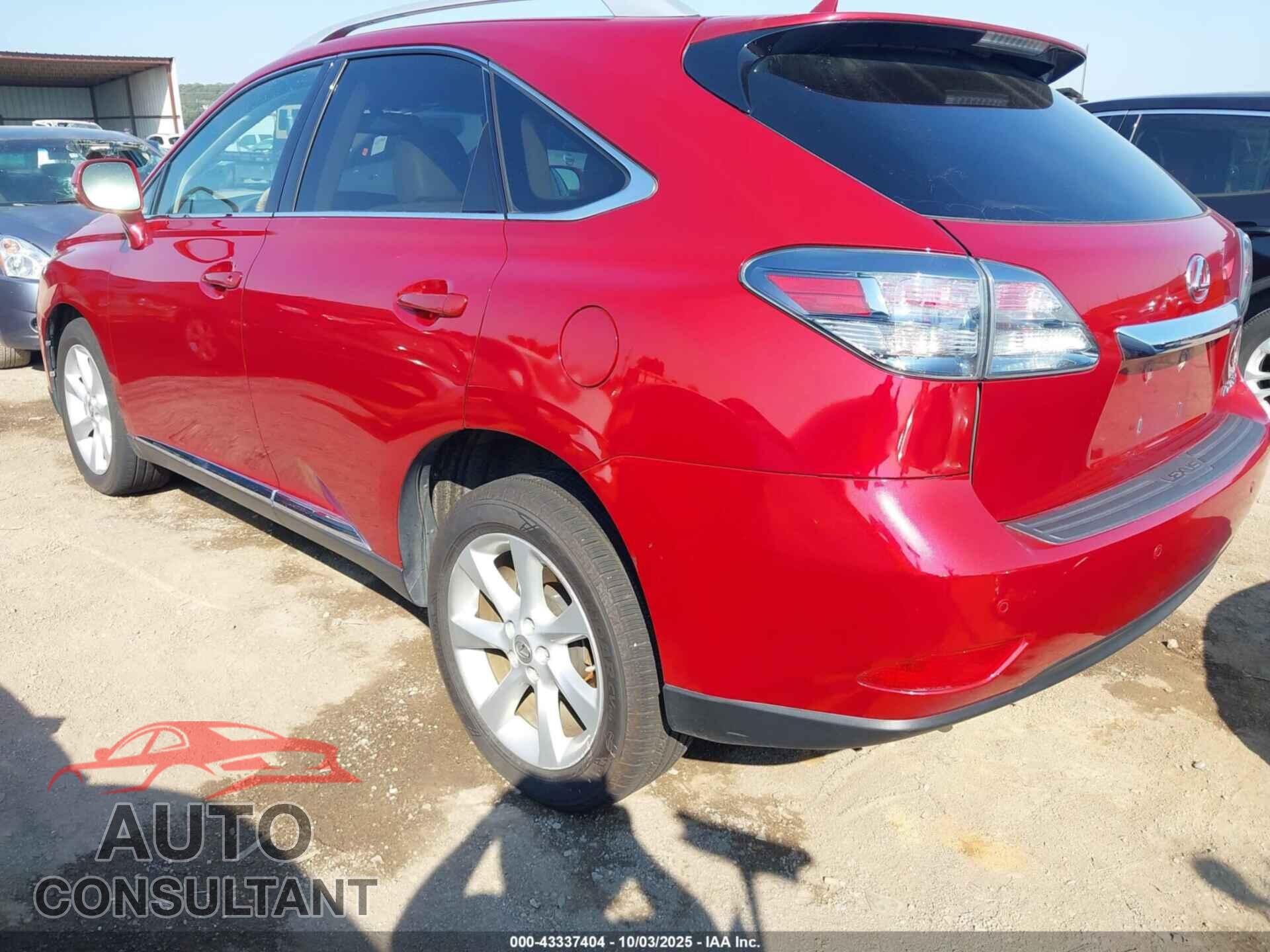 LEXUS RX 350 2012 - 2T2BK1BA3CC143190