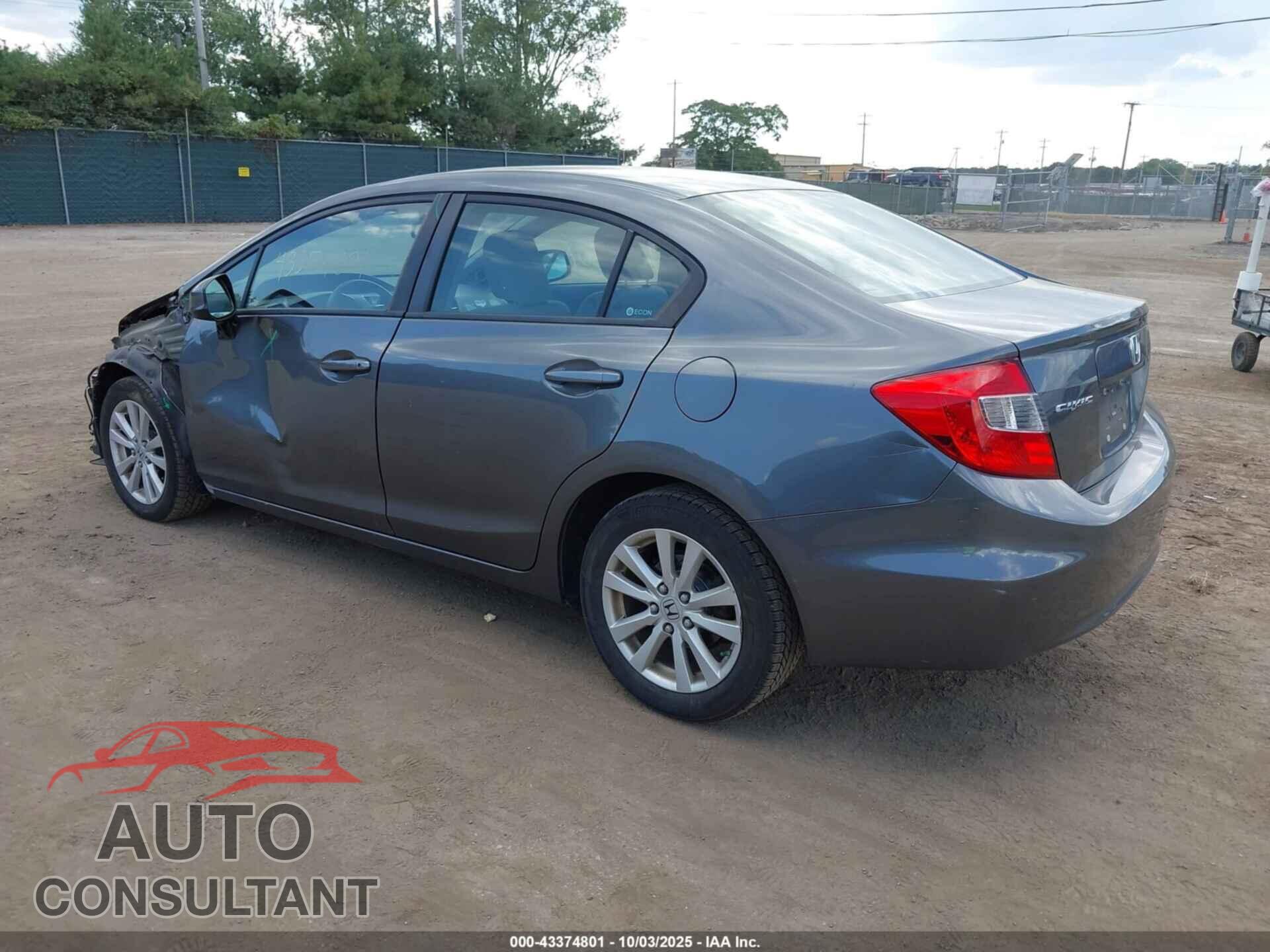 HONDA CIVIC 2012 - 19XFB2F81CE103291