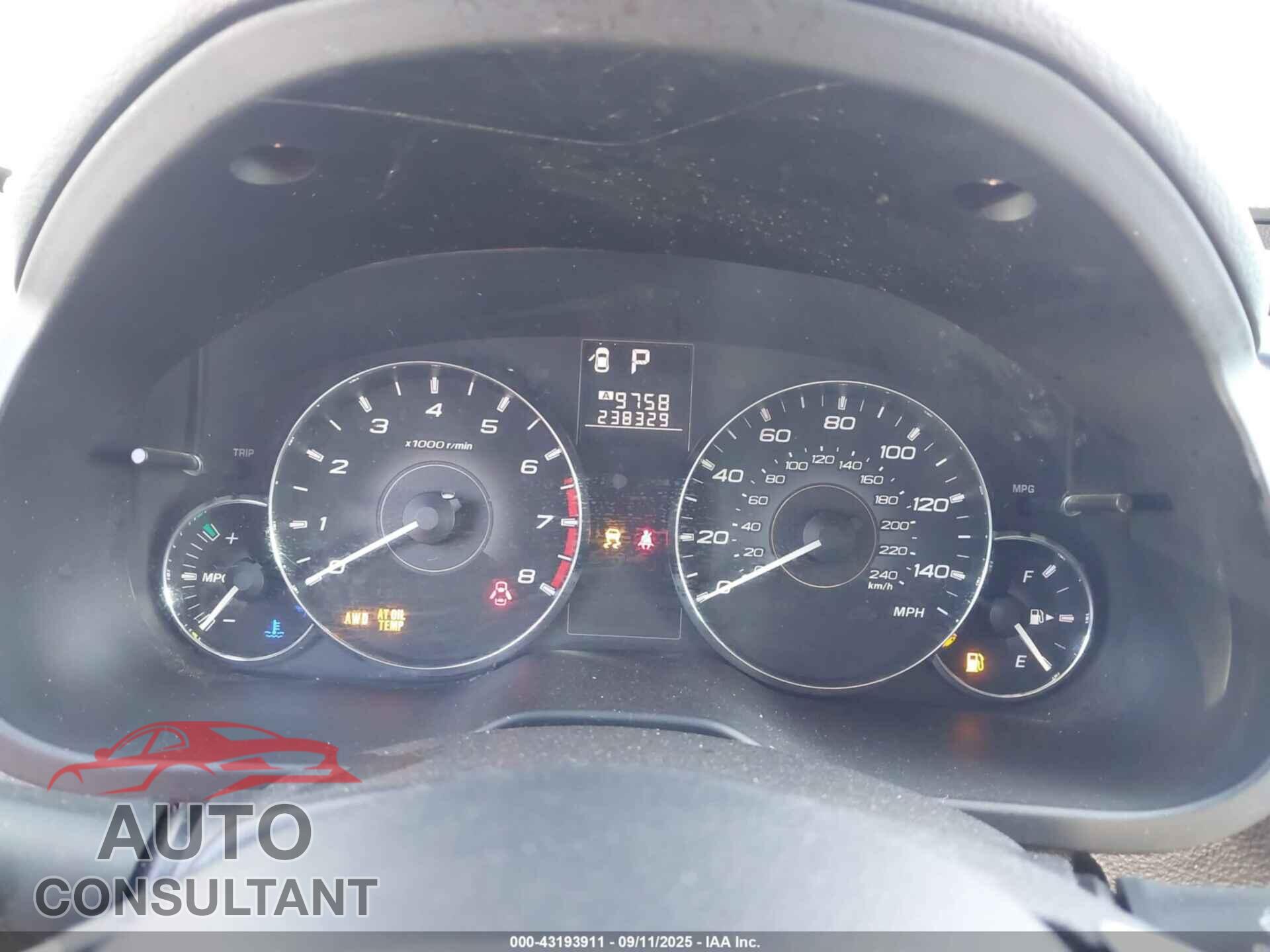 SUBARU OUTBACK 2011 - 4S4BRBLC5B3399565