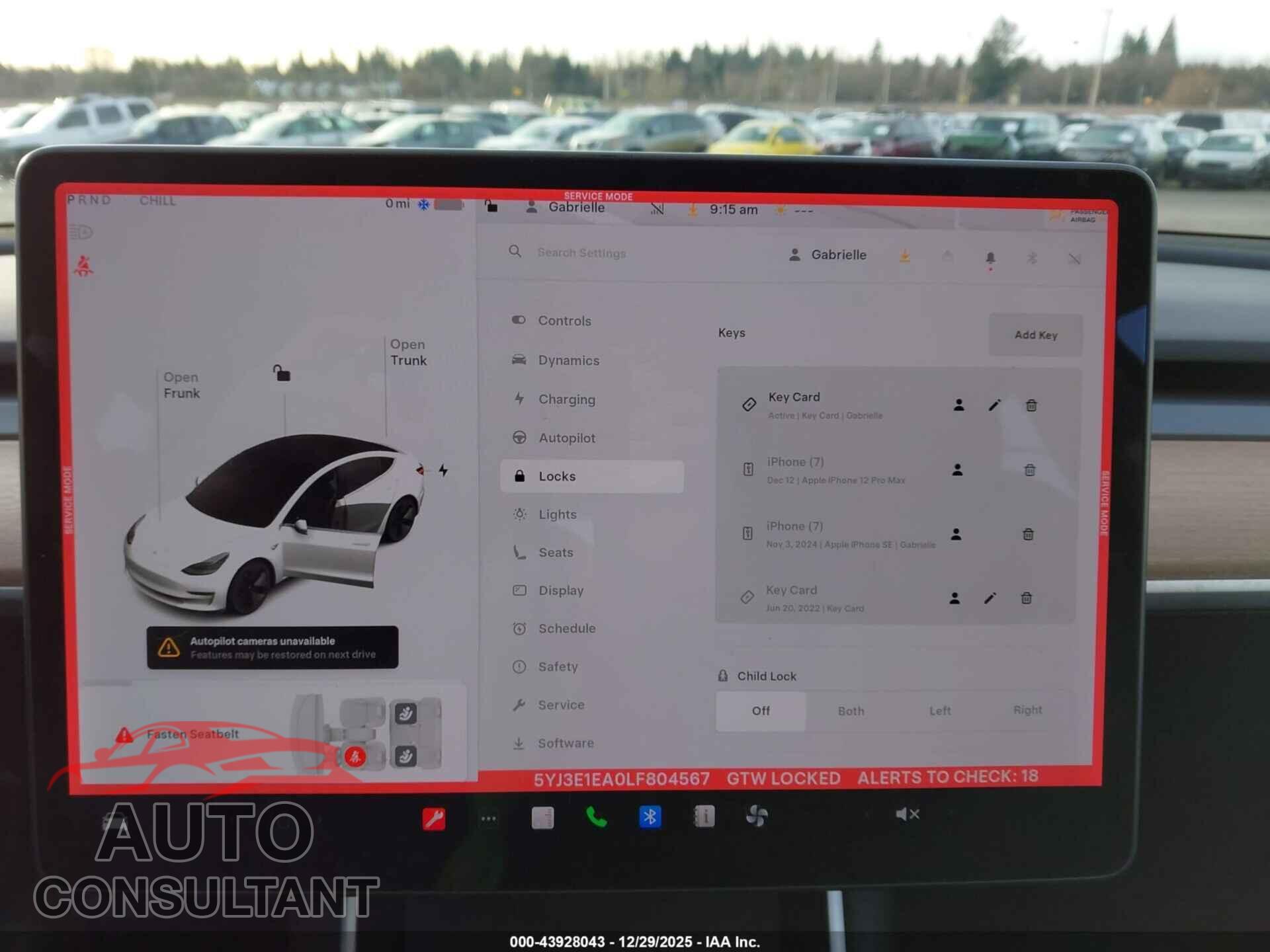 TESLA MODEL 3 2020 - 5YJ3E1EA0LF804567