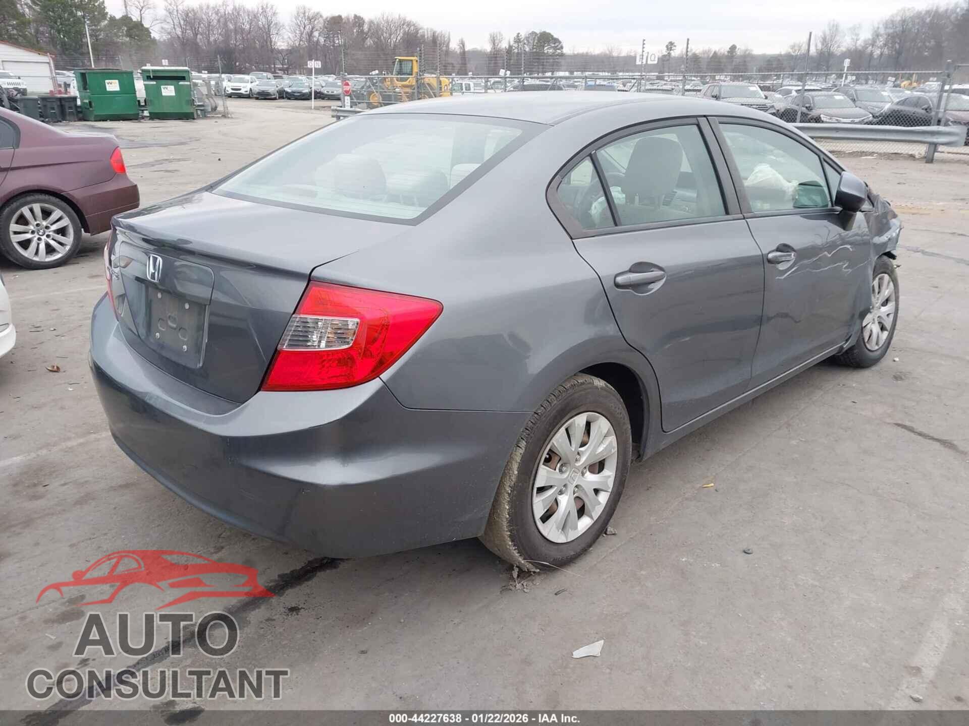 HONDA CIVIC 2012 - 19XFB2F58CE378548