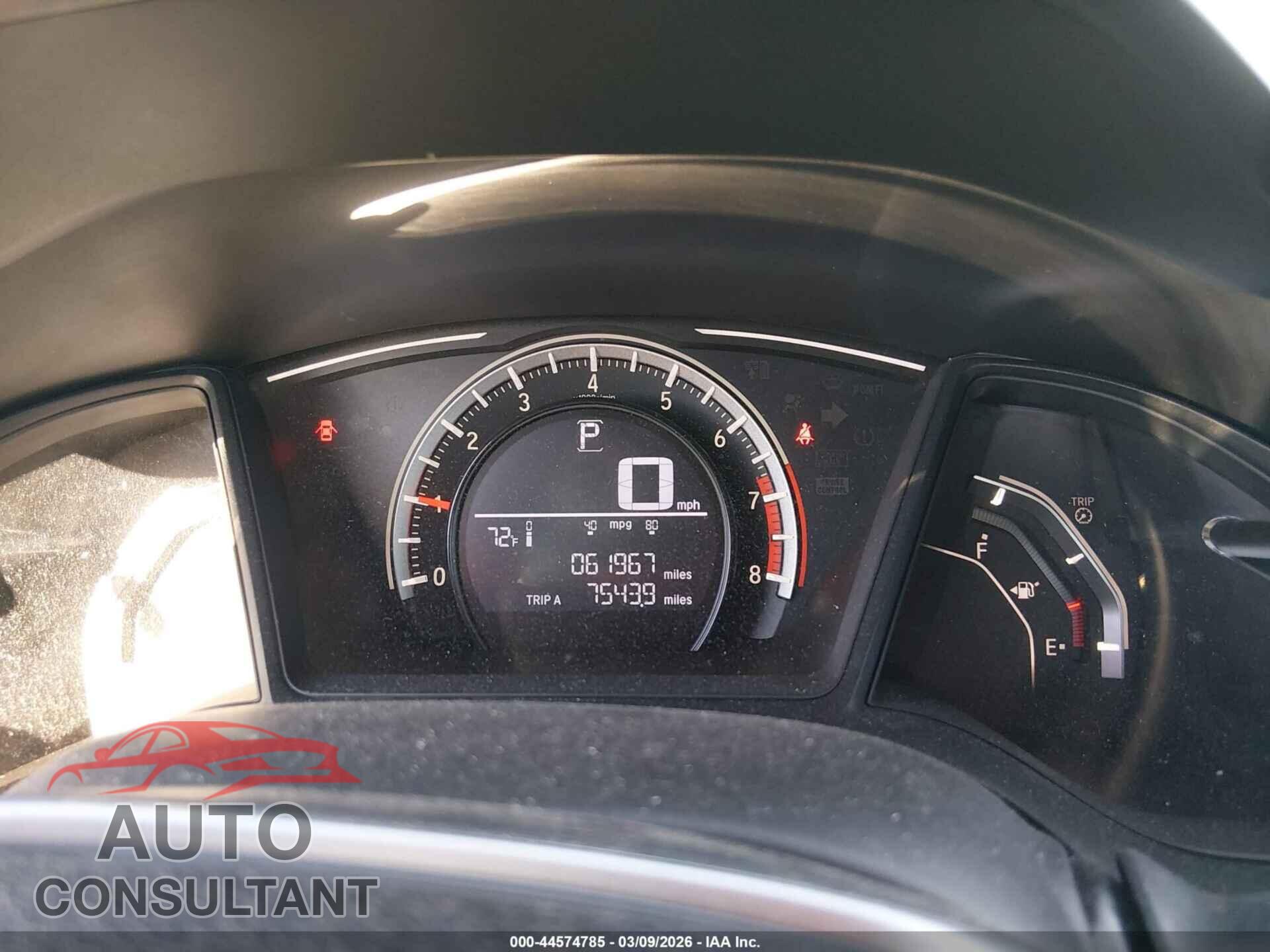 HONDA CIVIC 2017 - 19XFC2F55HE218843