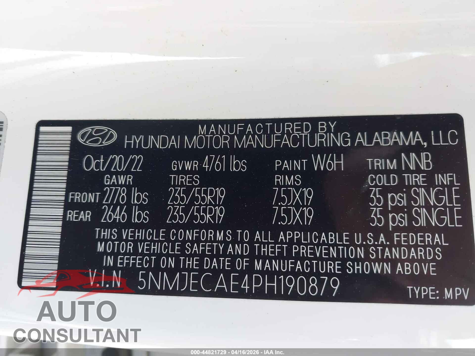 HYUNDAI TUCSON 2023 - 5NMJECAE4PH190879