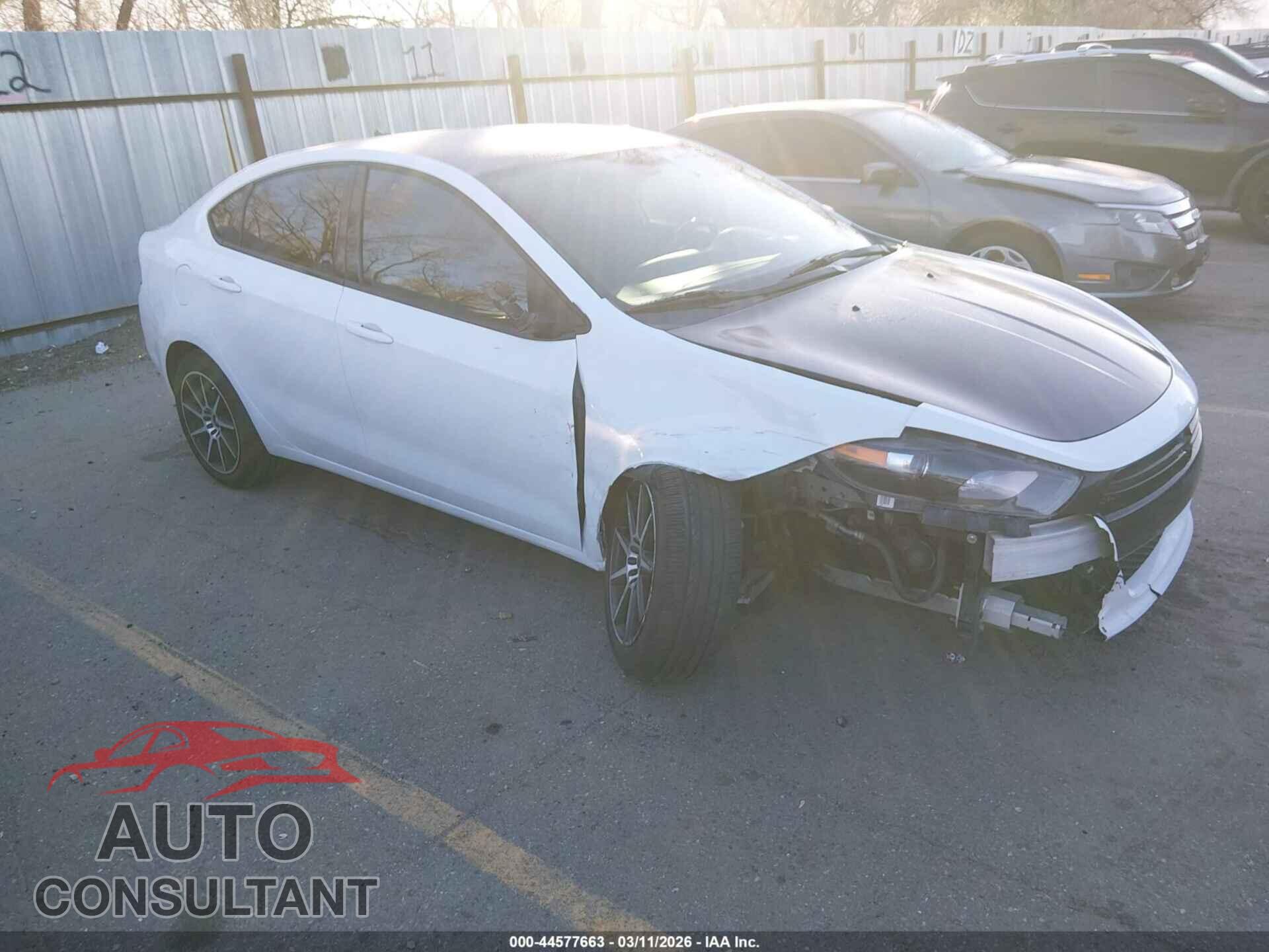 DODGE DART 2015 - 1C3CDFBB3FD165565