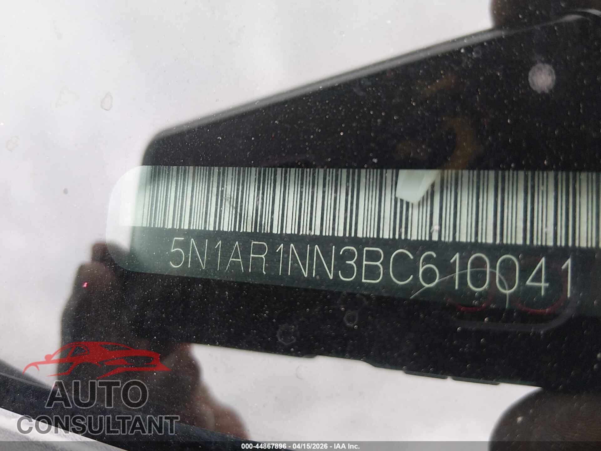 NISSAN PATHFINDER 2011 - 5N1AR1NN3BC610041