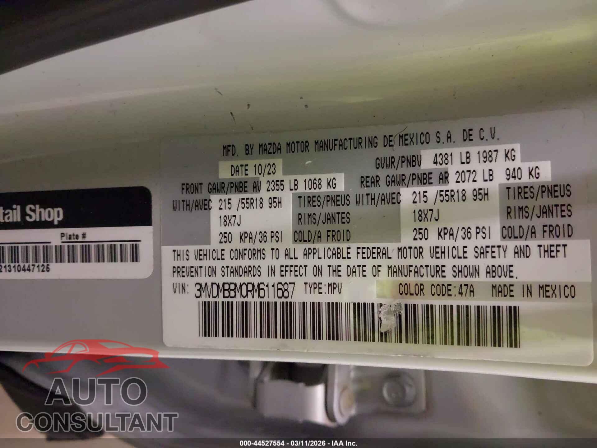 MAZDA CX-30 2024 - 3MVDMBBM0RM611687