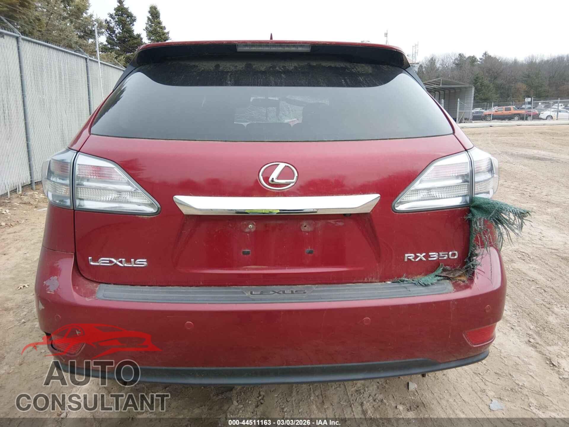 LEXUS RX 350 2010 - 2T2BK1BA2AC077048