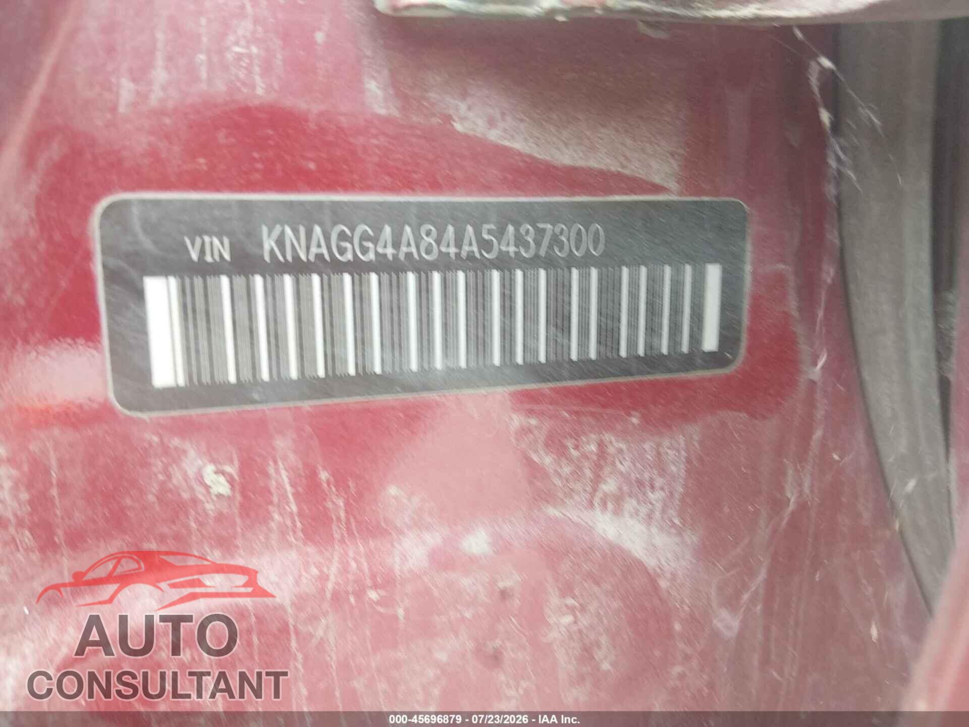KIA OPTIMA 2010 - KNAGG4A84A5437300