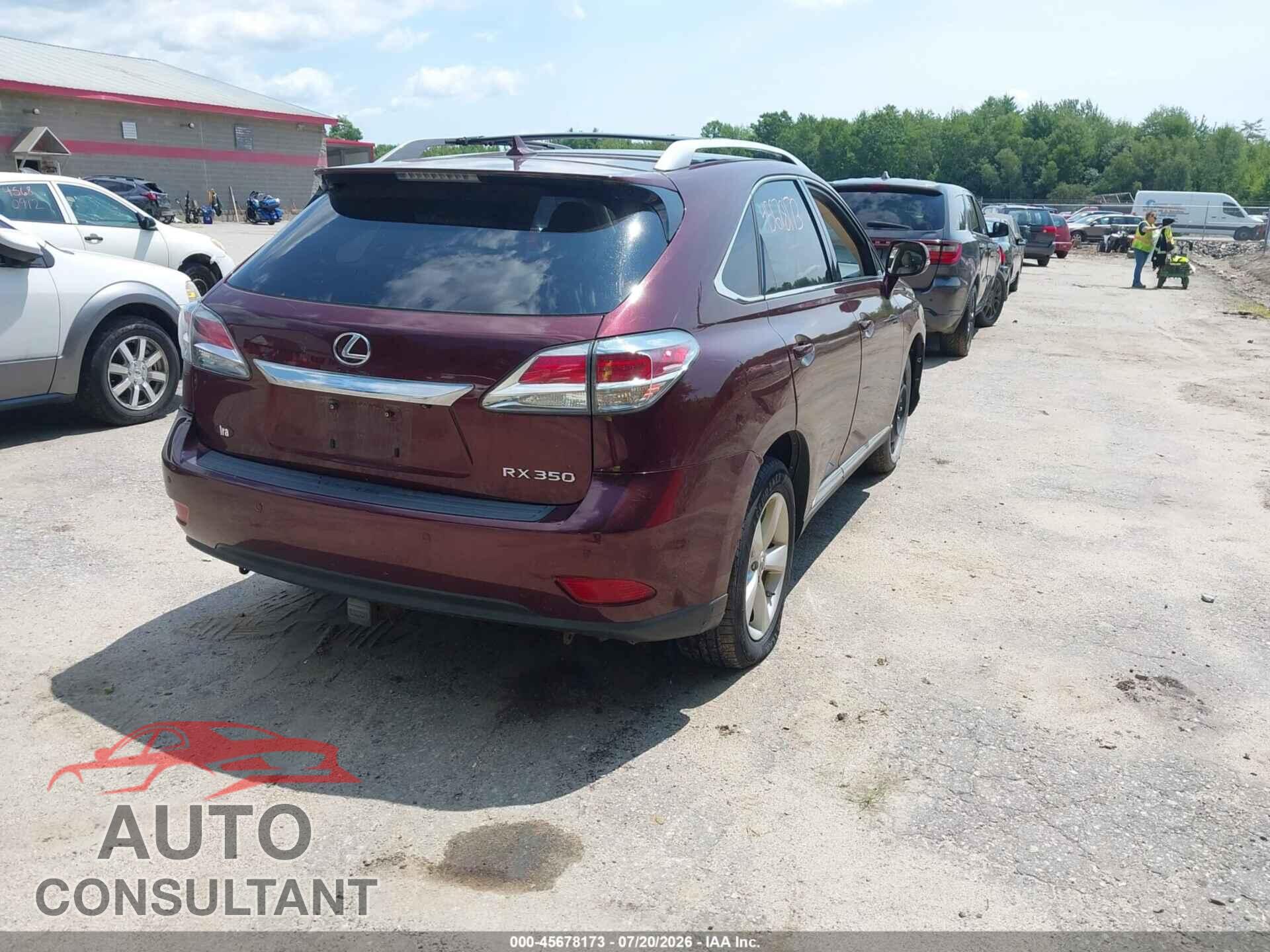 LEXUS RX 350 2013 - 2T2BK1BA2DC195248