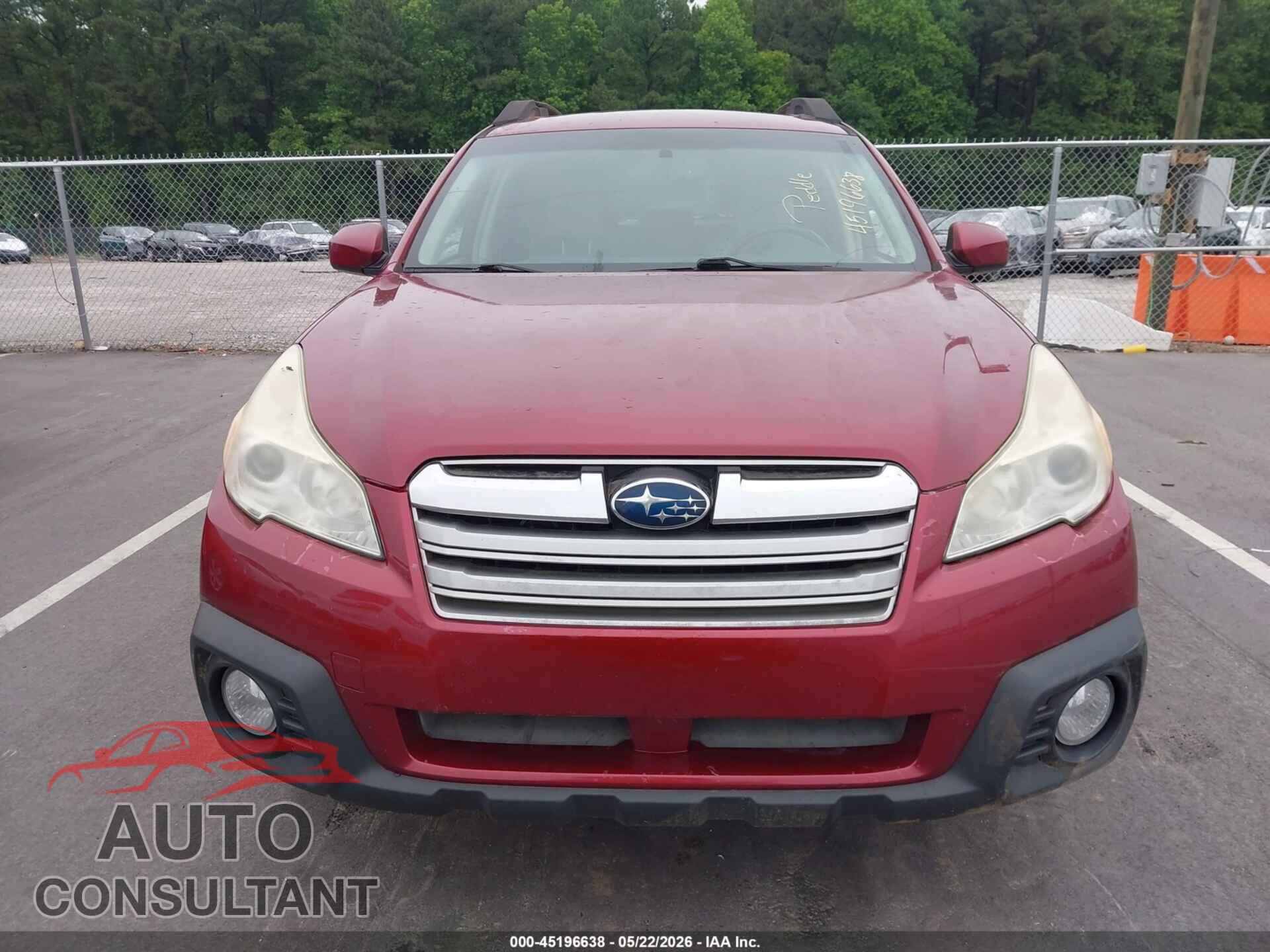 SUBARU OUTBACK 2014 - 4S4BRBDC8E3201449