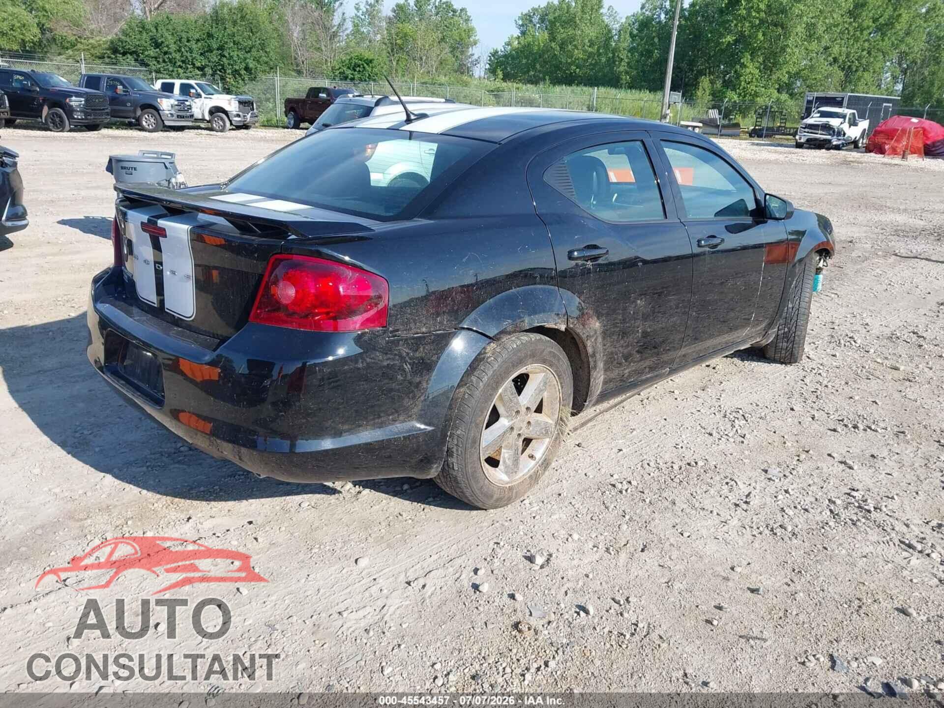 DODGE AVENGER 2013 - 1C3CDZAGXDN769653