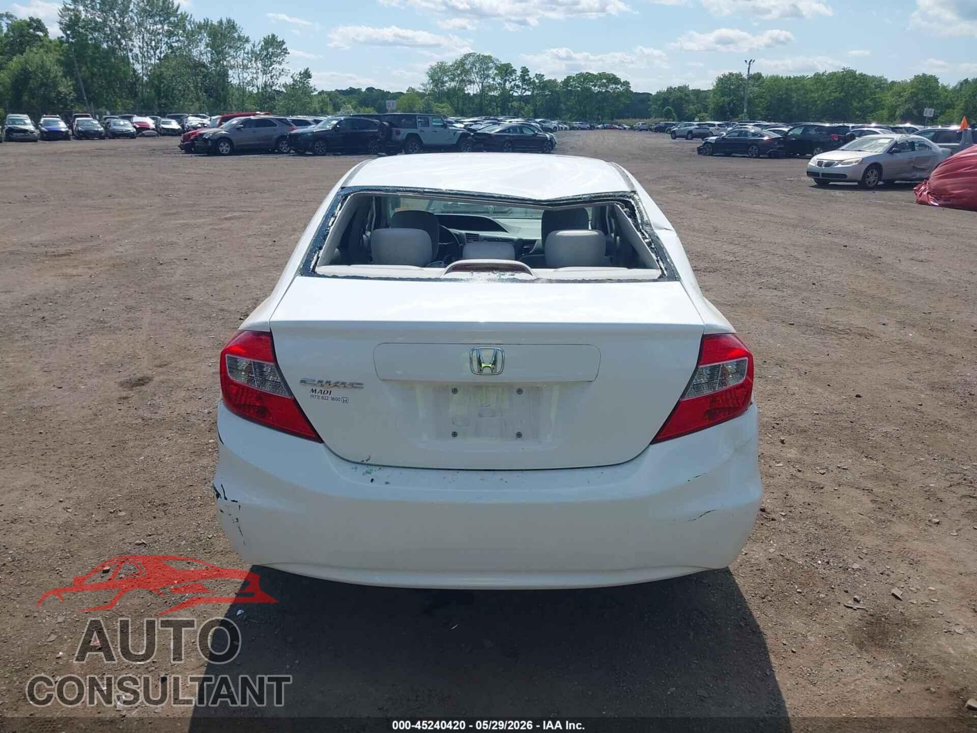 HONDA CIVIC 2012 - 19XFB2F52CE344573