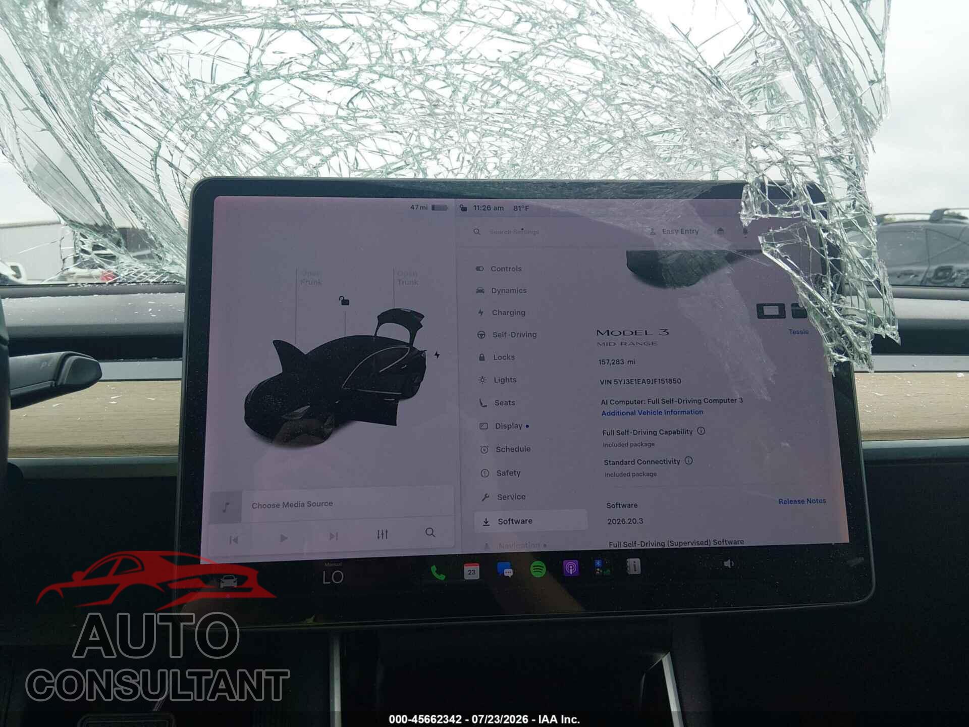 TESLA MODEL 3 2018 - 5YJ3E1EA9JF151850