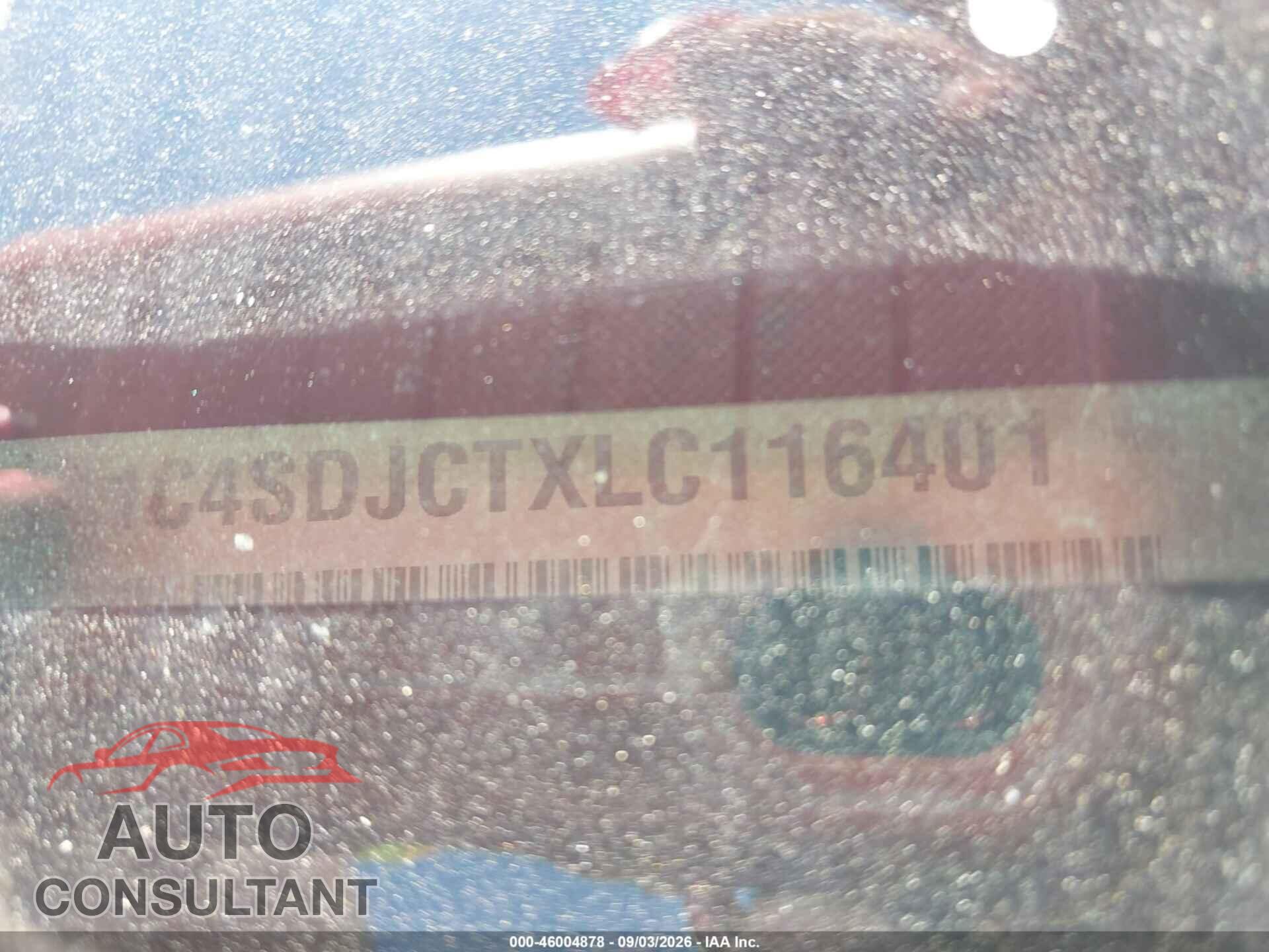 DODGE DURANGO 2020 - 1C4SDJCTXLC116401