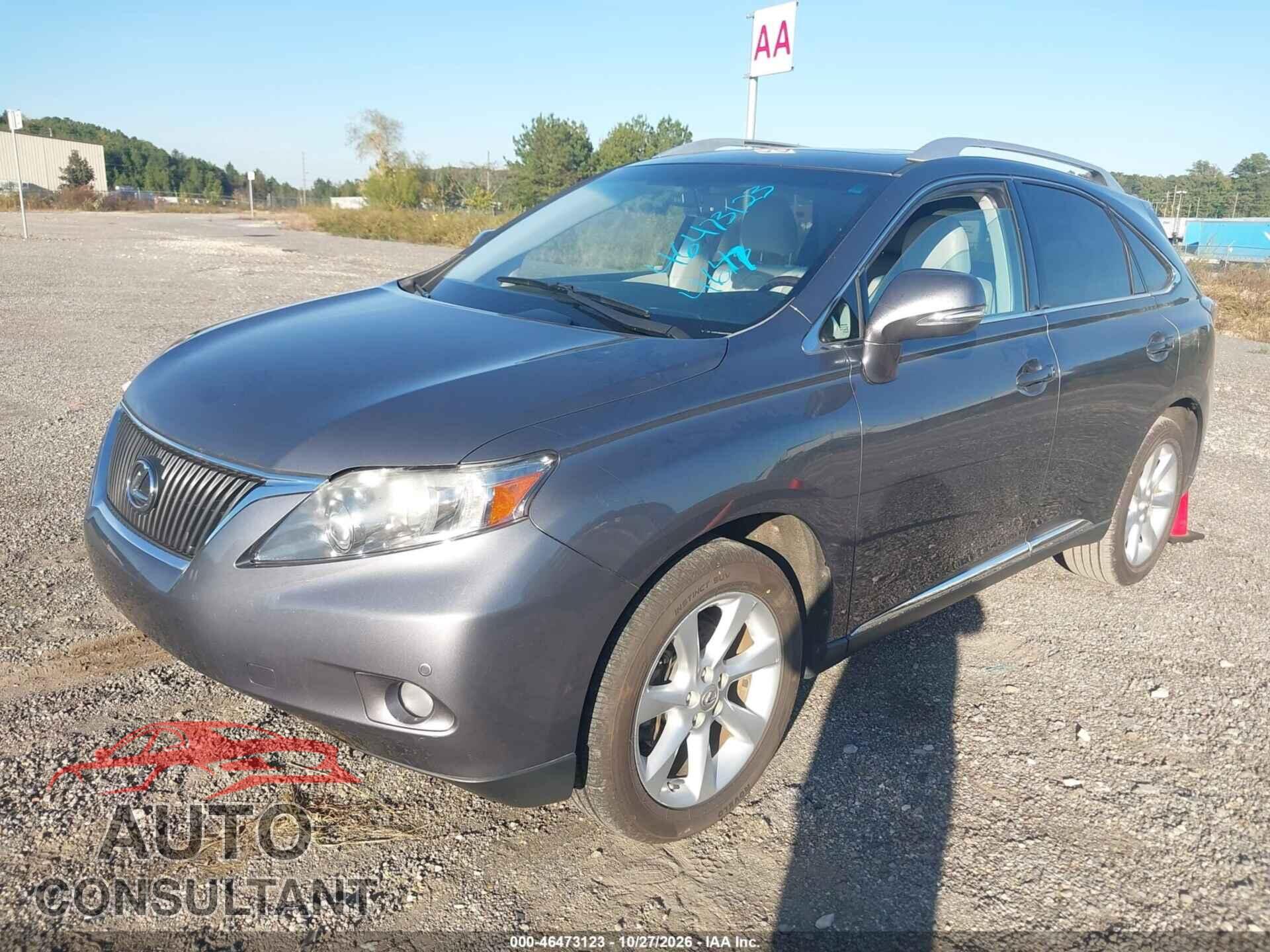 LEXUS RX 350 2012 - 2T2ZK1BA6CC076597