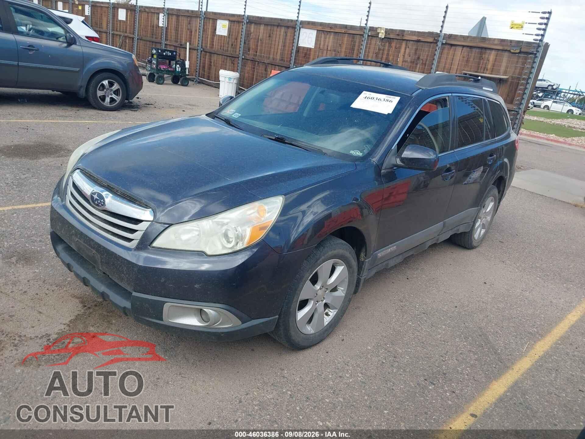 SUBARU OUTBACK 2011 - 4S4BRBFC5B3311075