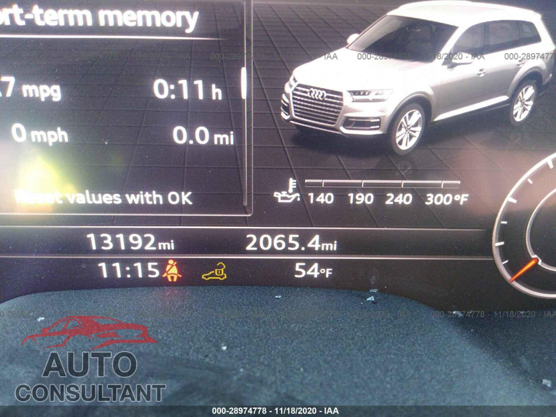AUDI Q7 2019 - WA1LHAF72KD028808