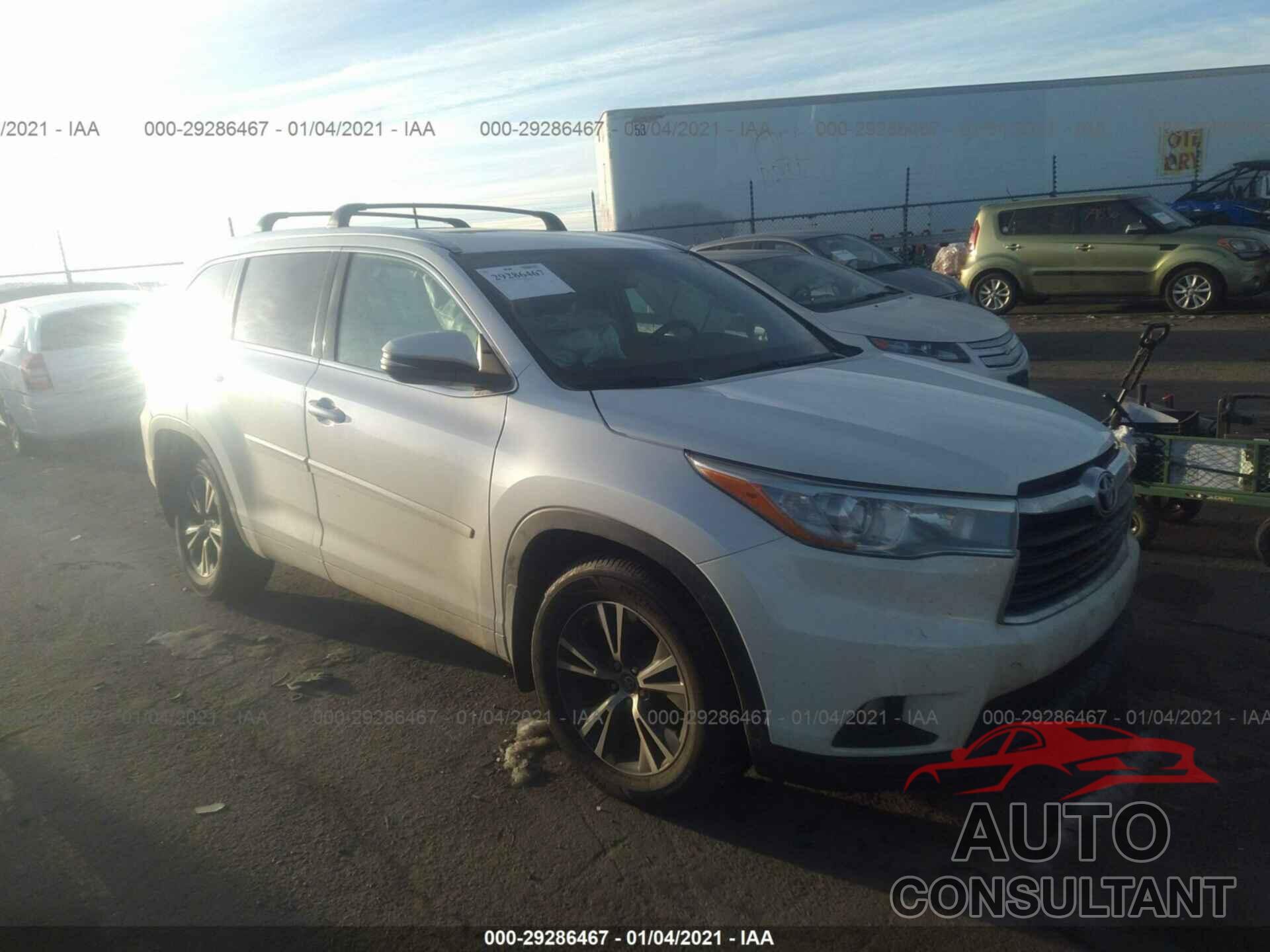 TOYOTA HIGHLANDER 2016 - 5TDJKRFH6GS305588