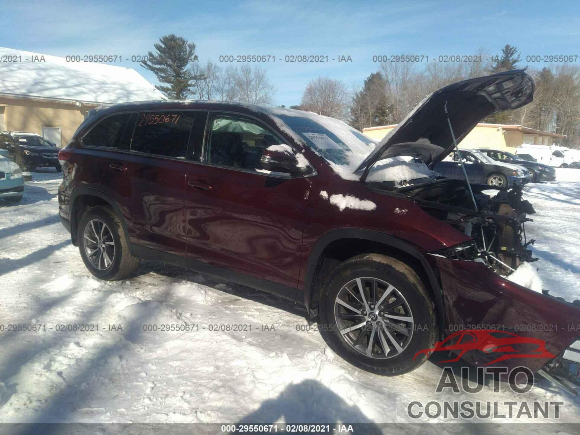 TOYOTA HIGHLANDER 2019 - 5TDJZRFH1KS962058
