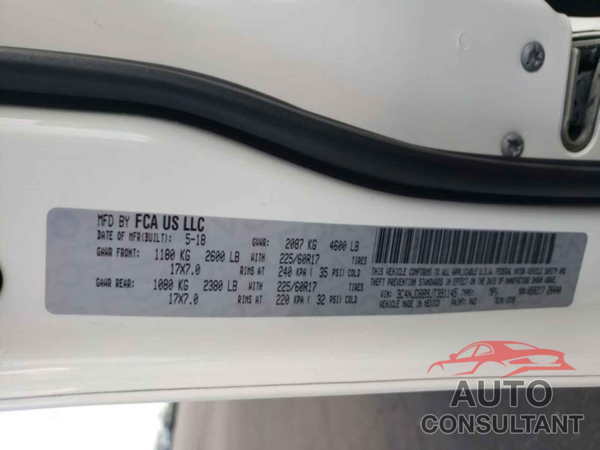 JEEP COMPASS 2018 - 3C4NJDBB9JT391145