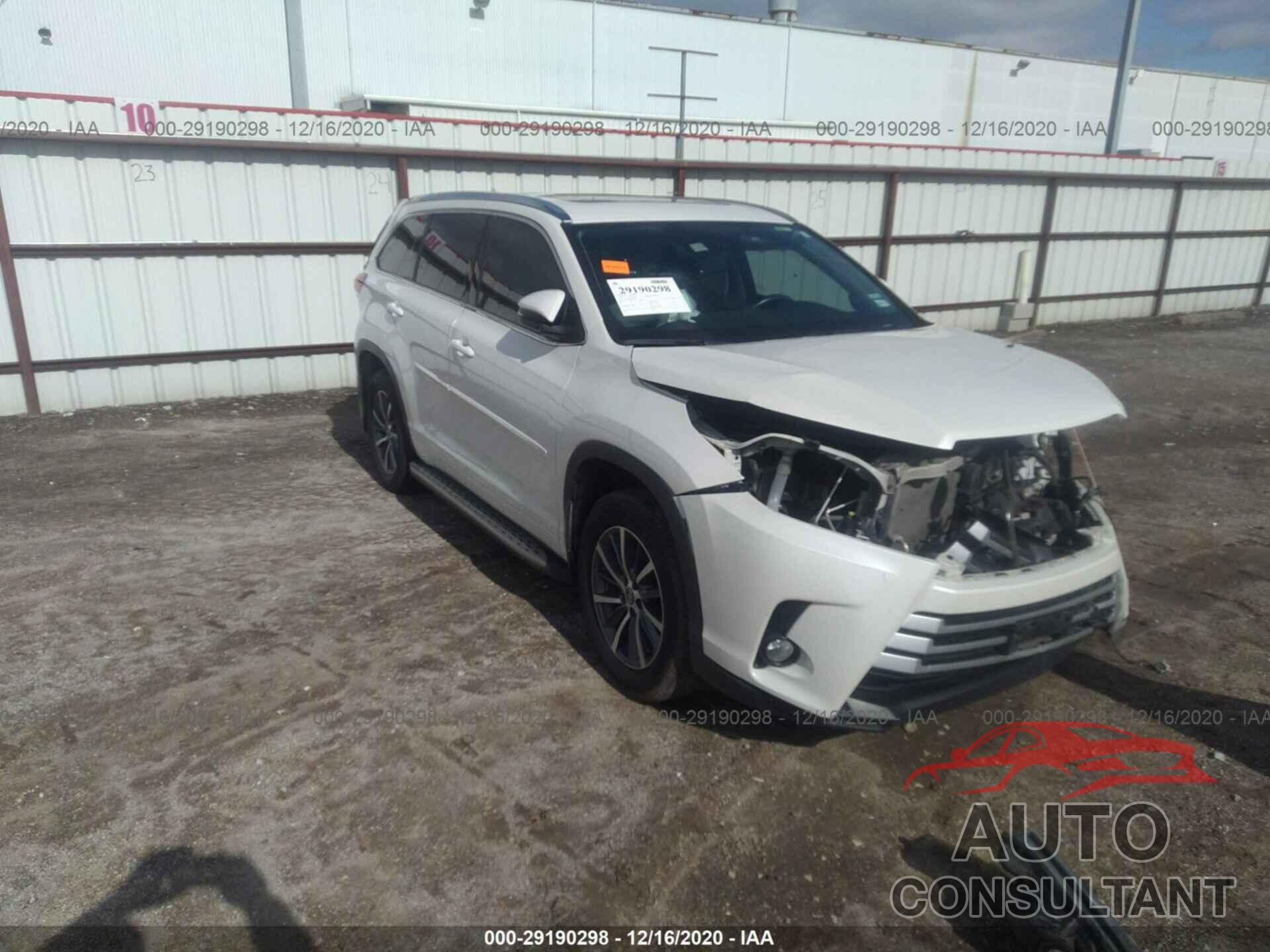 TOYOTA HIGHLANDER 2018 - 5TDKZRFH2JS550198
