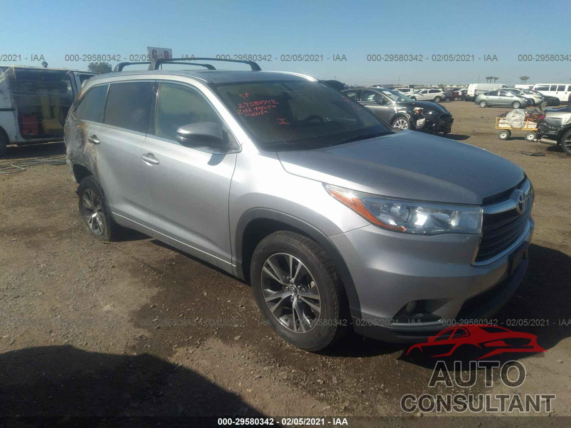 TOYOTA HIGHLANDER 2016 - 5TDKKRFH5GS178630