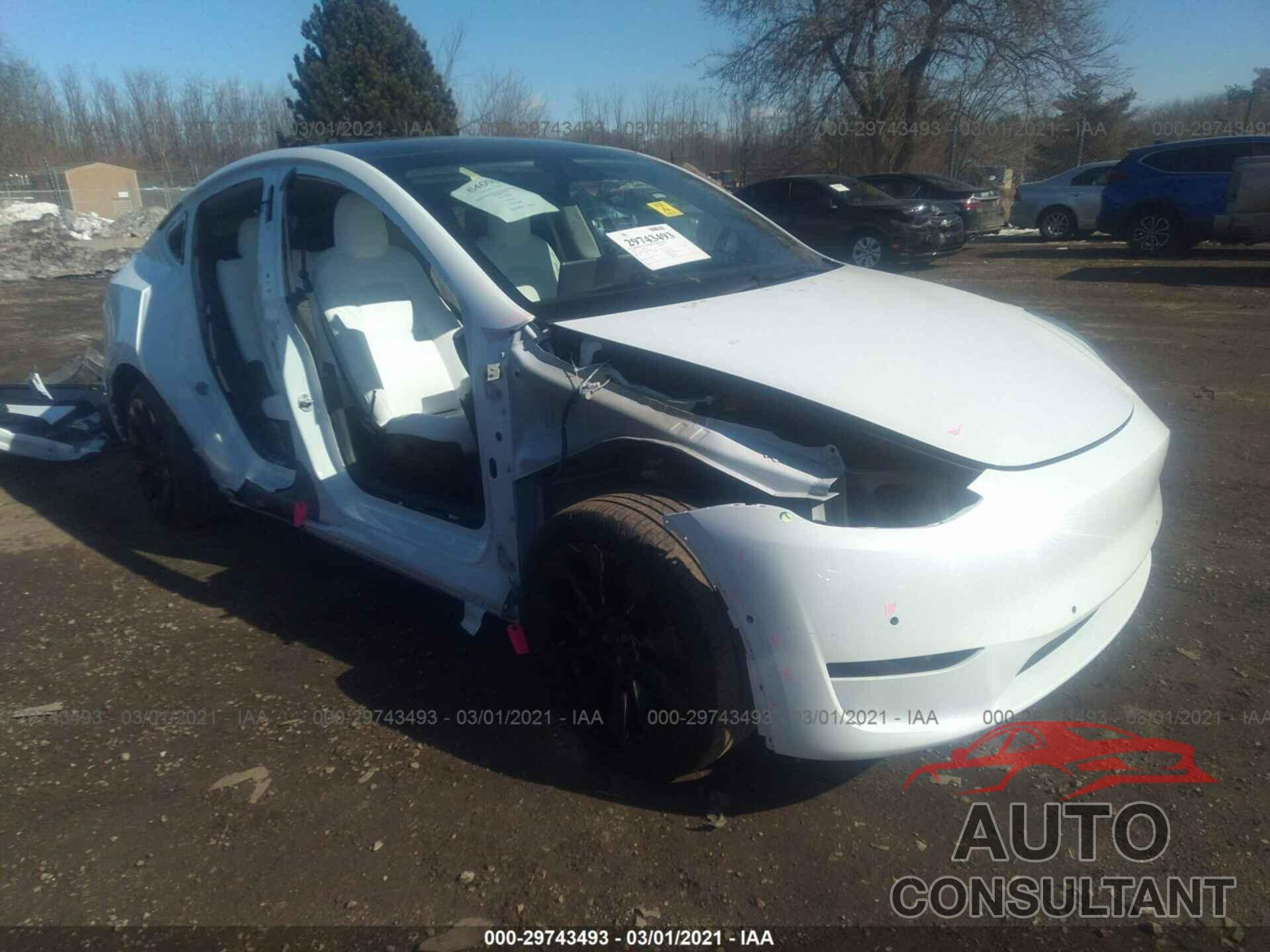 TESLA MODEL Y 2020 - 5YJYGDEE5LF049209