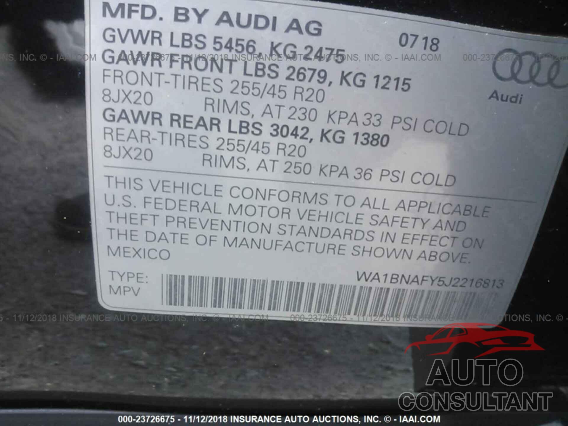 Audi Q5 2018 - WA1BNAFY5J2216813