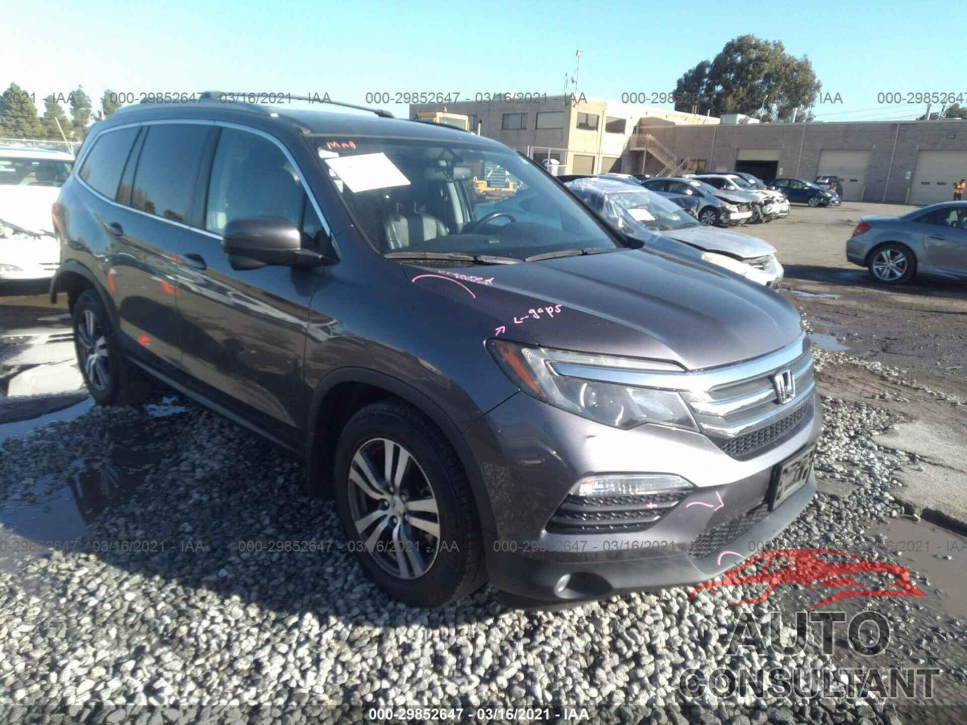 HONDA PILOT 2016 - 5FNYF5H59GB014022