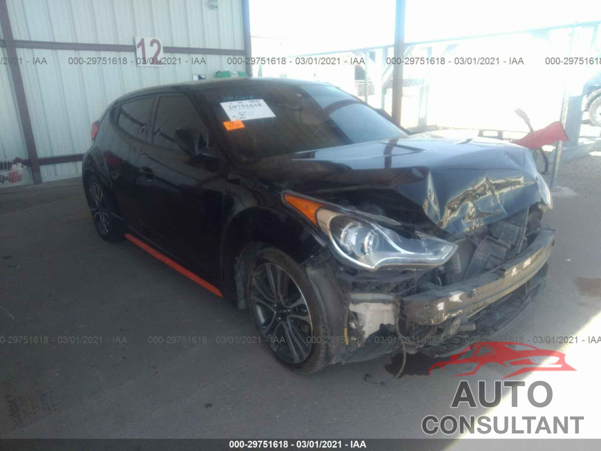 HYUNDAI VELOSTER 2016 - KMHTC6AEXGU272278