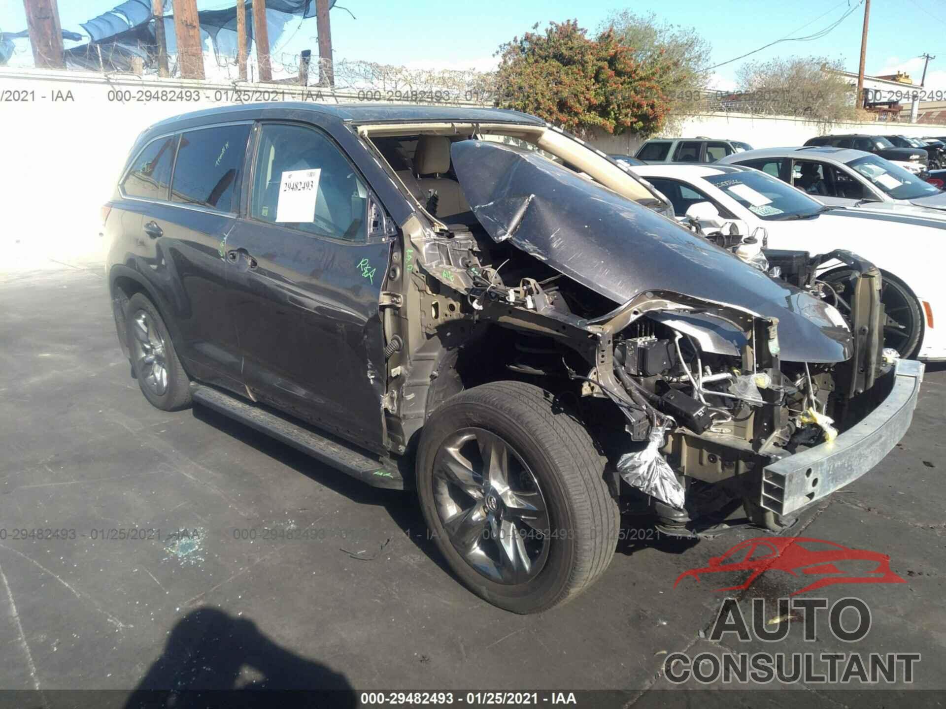 TOYOTA HIGHLANDER 2017 - 5TDDZRFH1HS453349