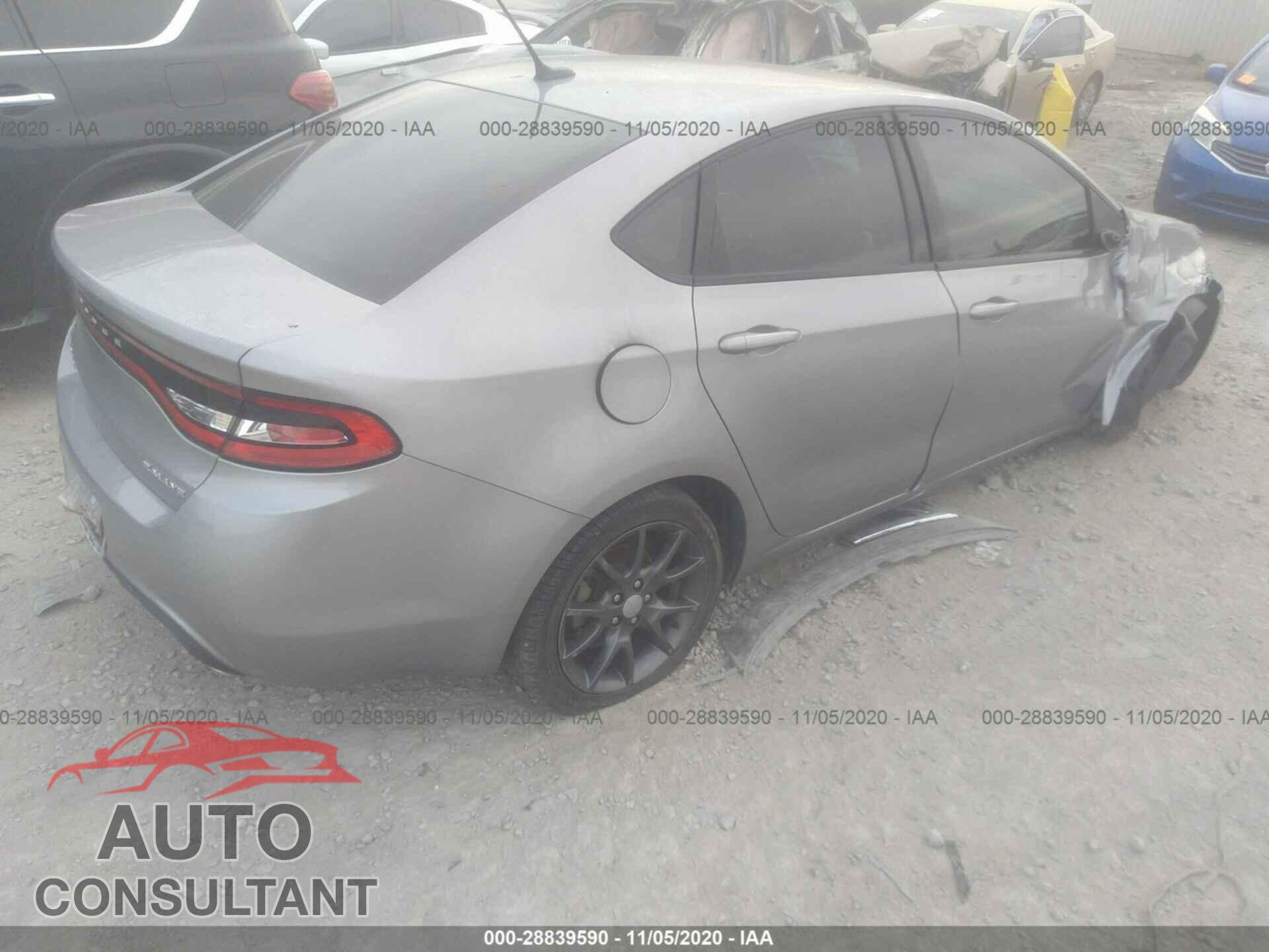 DODGE DART 2016 - 1C3CDFBB6GD701412