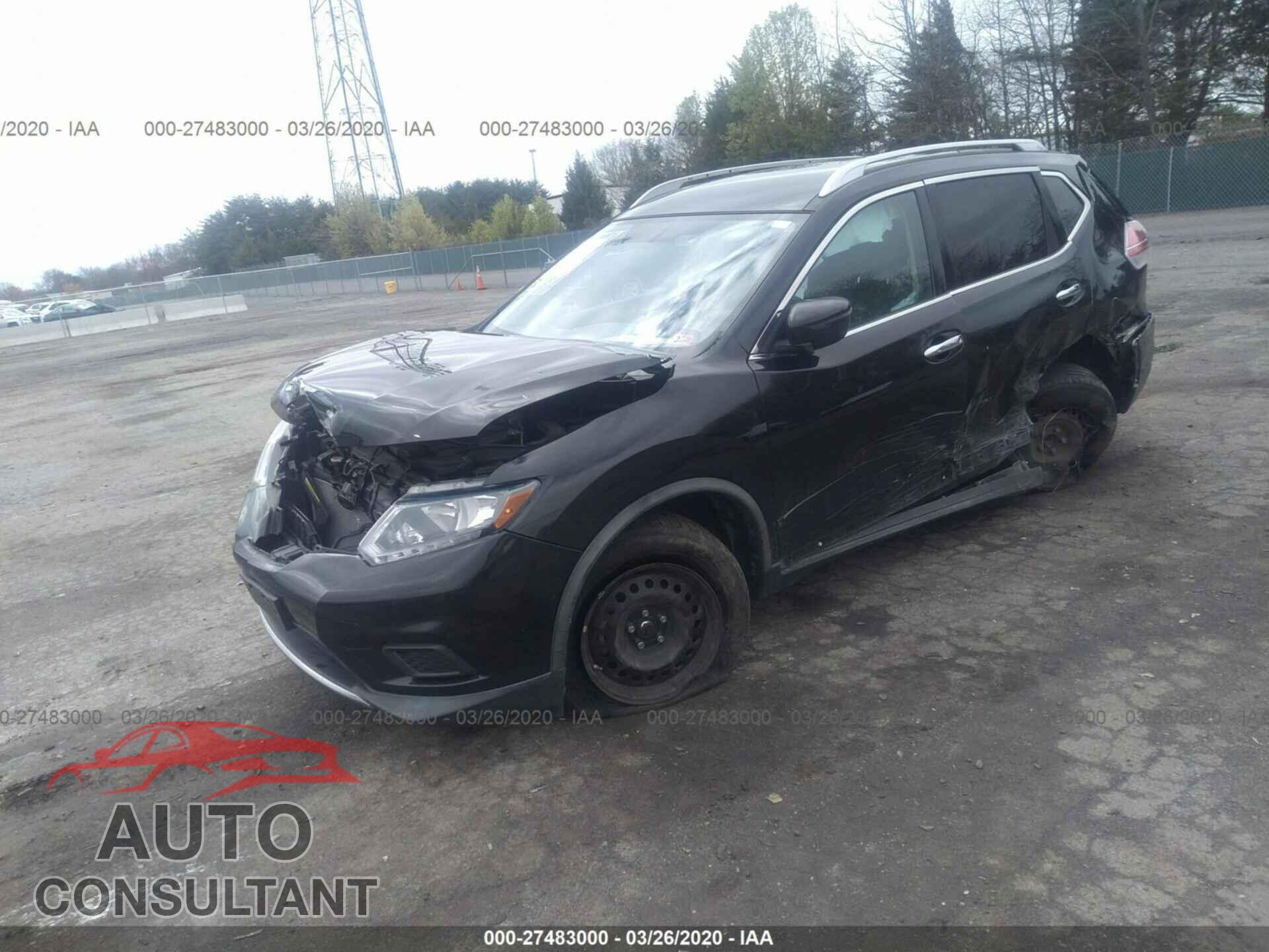 NISSAN ROGUE 2016 - KNMAT2MT4GP663245