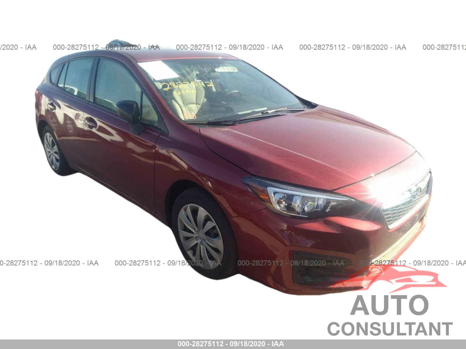 SUBARU IMPREZA 2019 - 4S3GTAB63K3737112