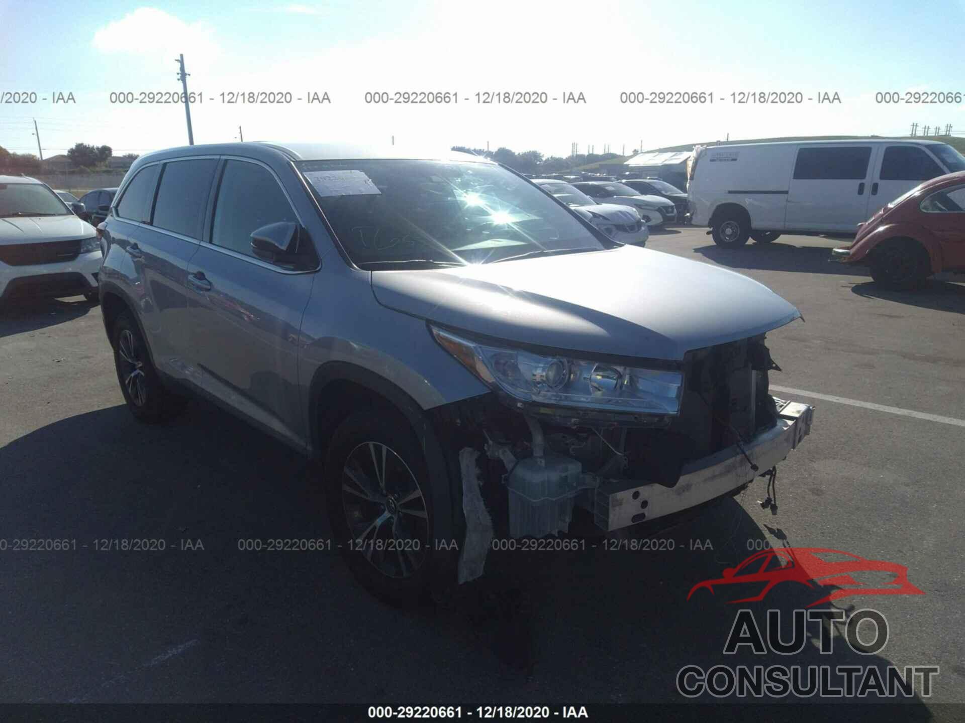 TOYOTA HIGHLANDER 2019 - 5TDZZRFH9KS291242